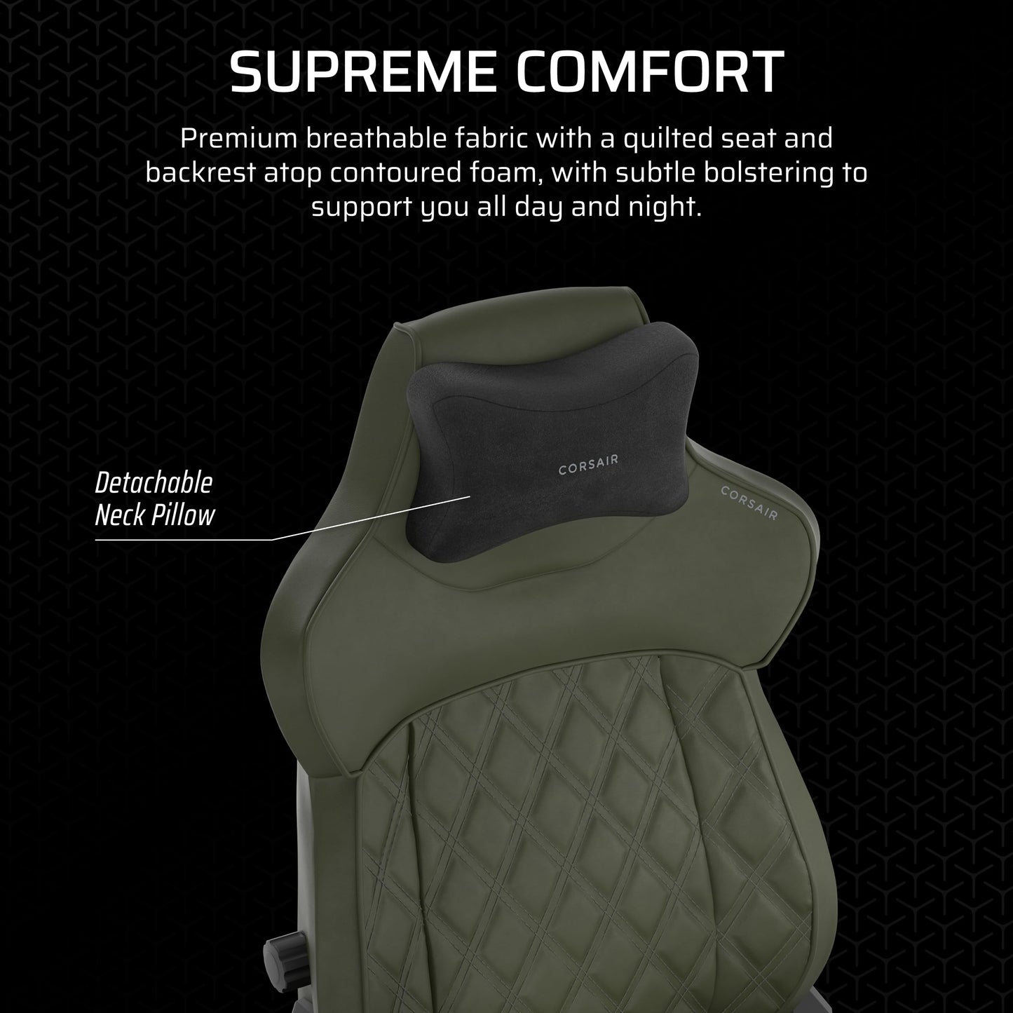 Corsair TC500 LUXE Gaming Chair – Premium Breathable Fabric – Wide Seat – Five-Way Adjustable Armrests – Adjustable Built-In Lumbar Support