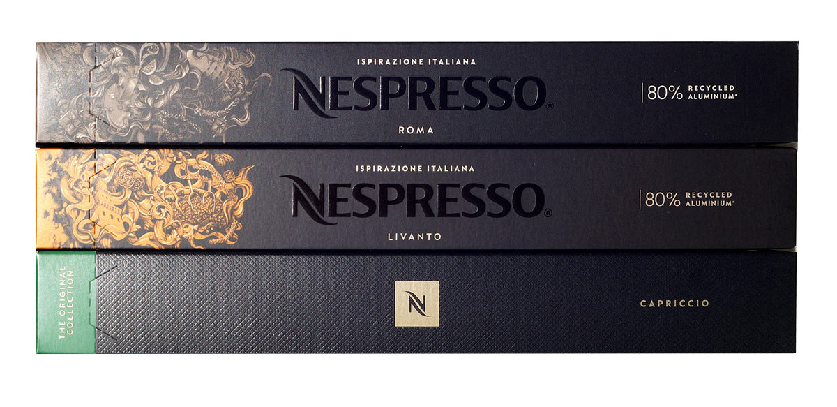 Nespresso Trio Pack 30 Capsules/Pods (Roma Livanto Capriccio)