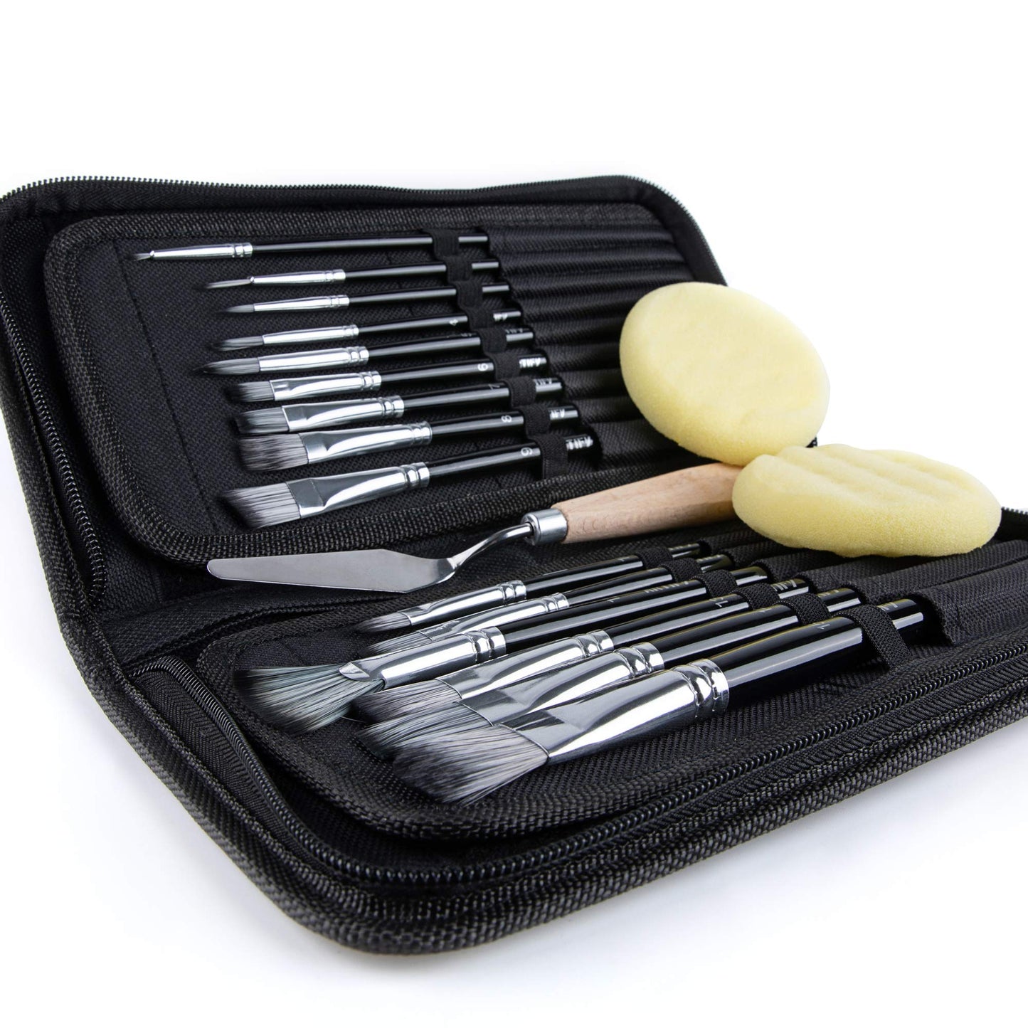 Artify 15 pcs Paint Brush Set- Nylon Painting Brushes for Acrylic, Oil, Watercolour and Gouache Painting for Kids, Adults, Beginner and Professional,