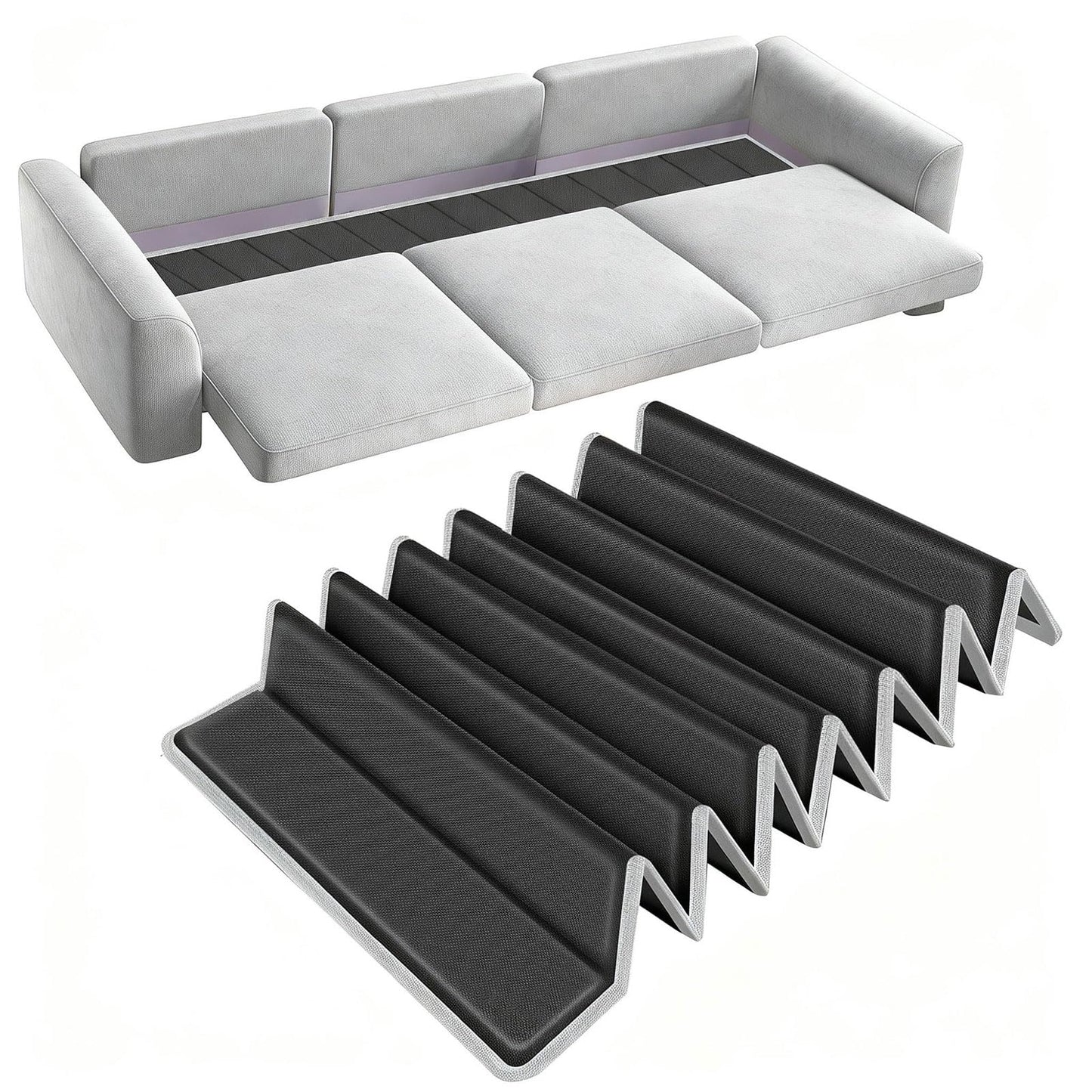 Yeqqzq Couch Cushion Support for Sagging Sofa, 50cm x 170cm Heavy Duty Board Solid Wood Under Couch Insert with Anti-Slip Dots