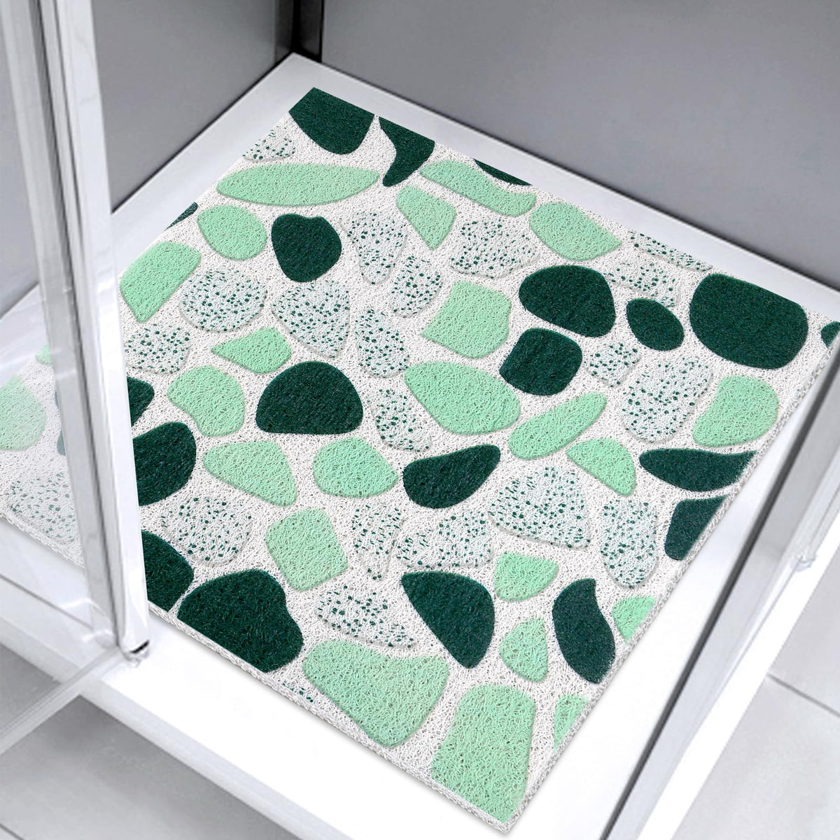 Square Shower Mat 60x60cm Non Slip Anti Mould Bathmat for Inside Shower?Loofah Shower Mat for Inside Bath Soft Massage Mat for Bathroom Wet