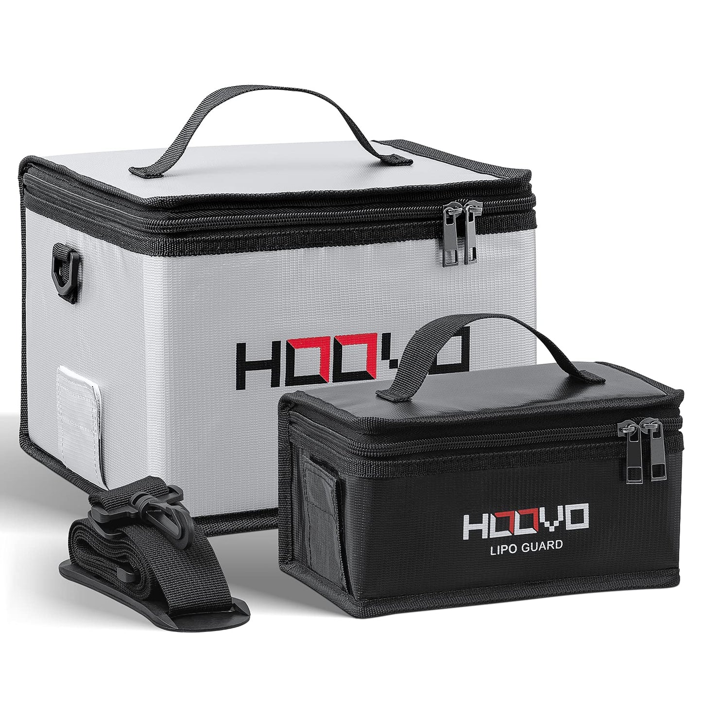 HOOVO Lipo Bag Fireproof, Explosion-Proof Lipo Battery Safe Bag LiPo Guard Bag for Storing and Charging Lipo Batteries with Double Zip
