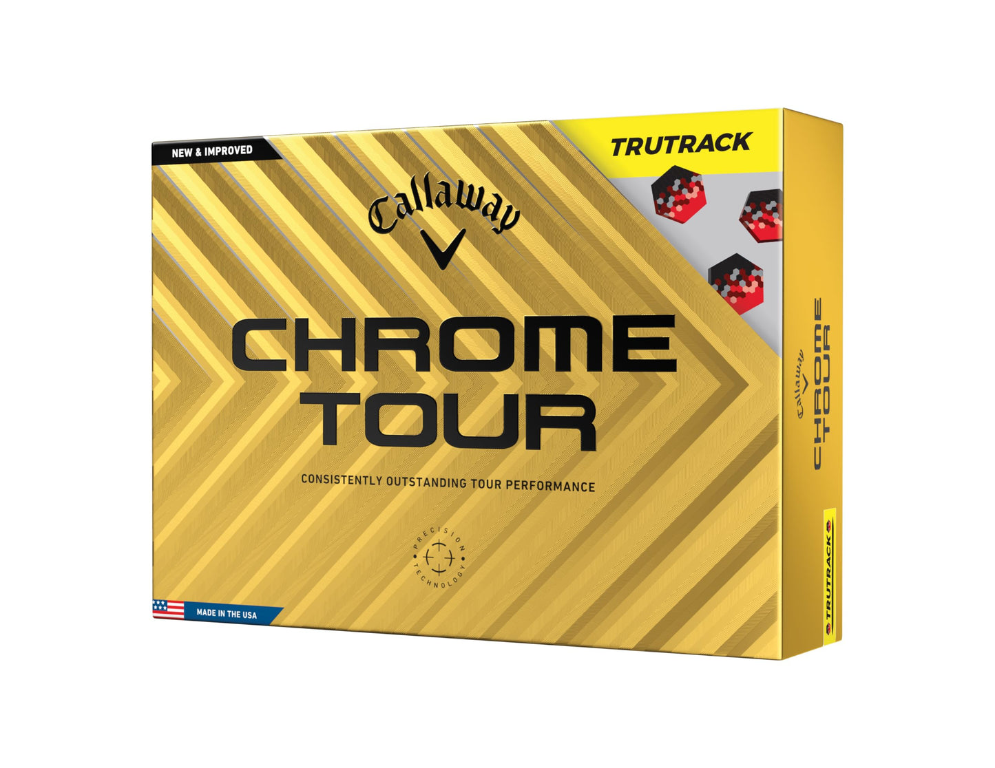 Callaway Golf Chrome Tour Golf Balls (Yellow, True Track)