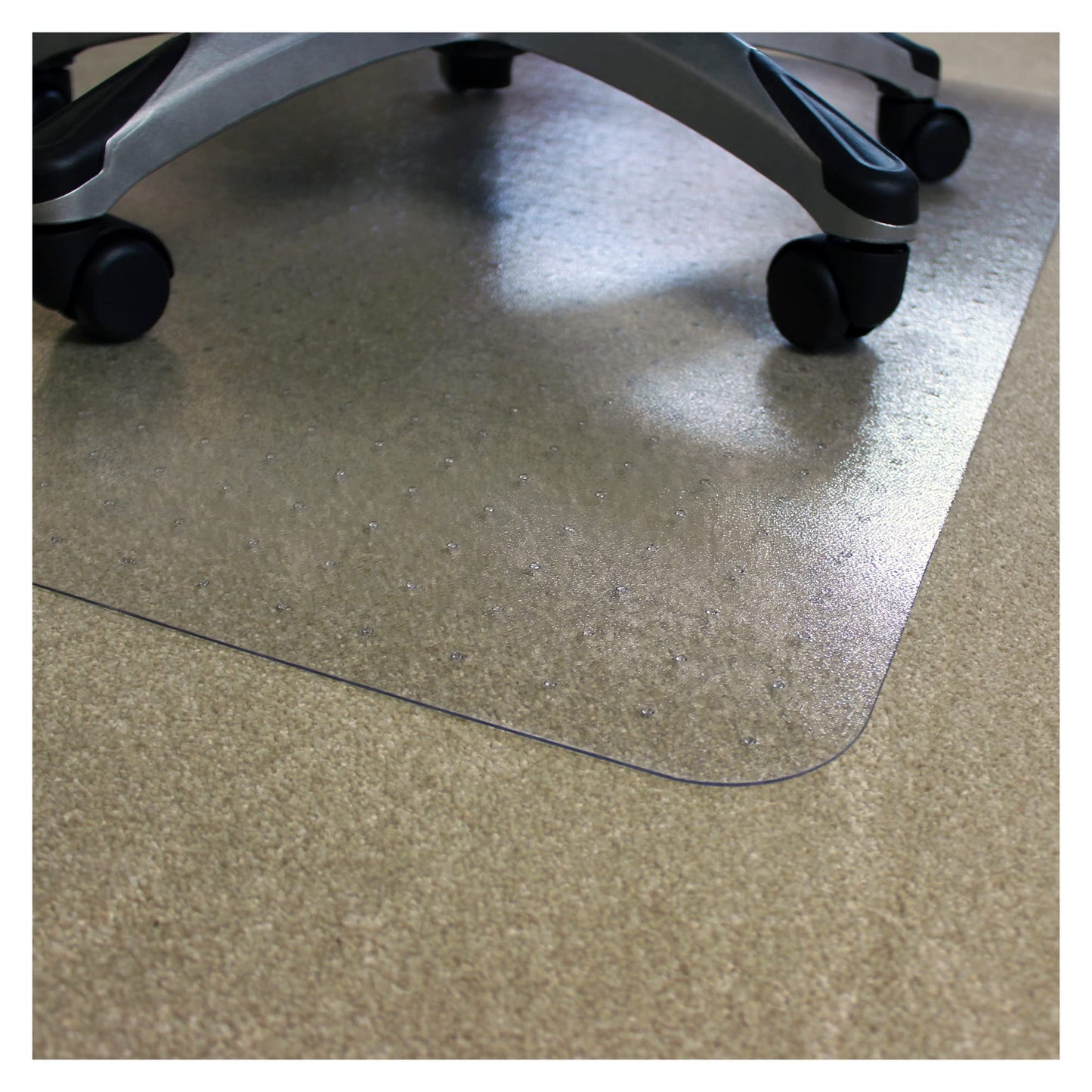 Marvelux 120 x 150cm (47" x 60") Large Durable Eco Friendly Office Chair Mat for Low and Standard Pile Carpets, Rectangular Clear Enhanced Polymer