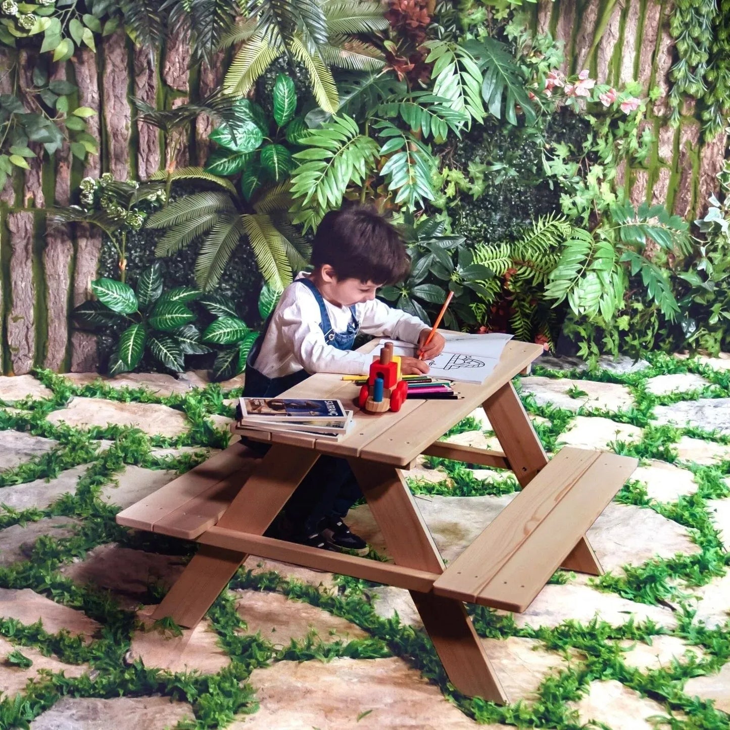 Montessori Wooden Mini Picnic Table