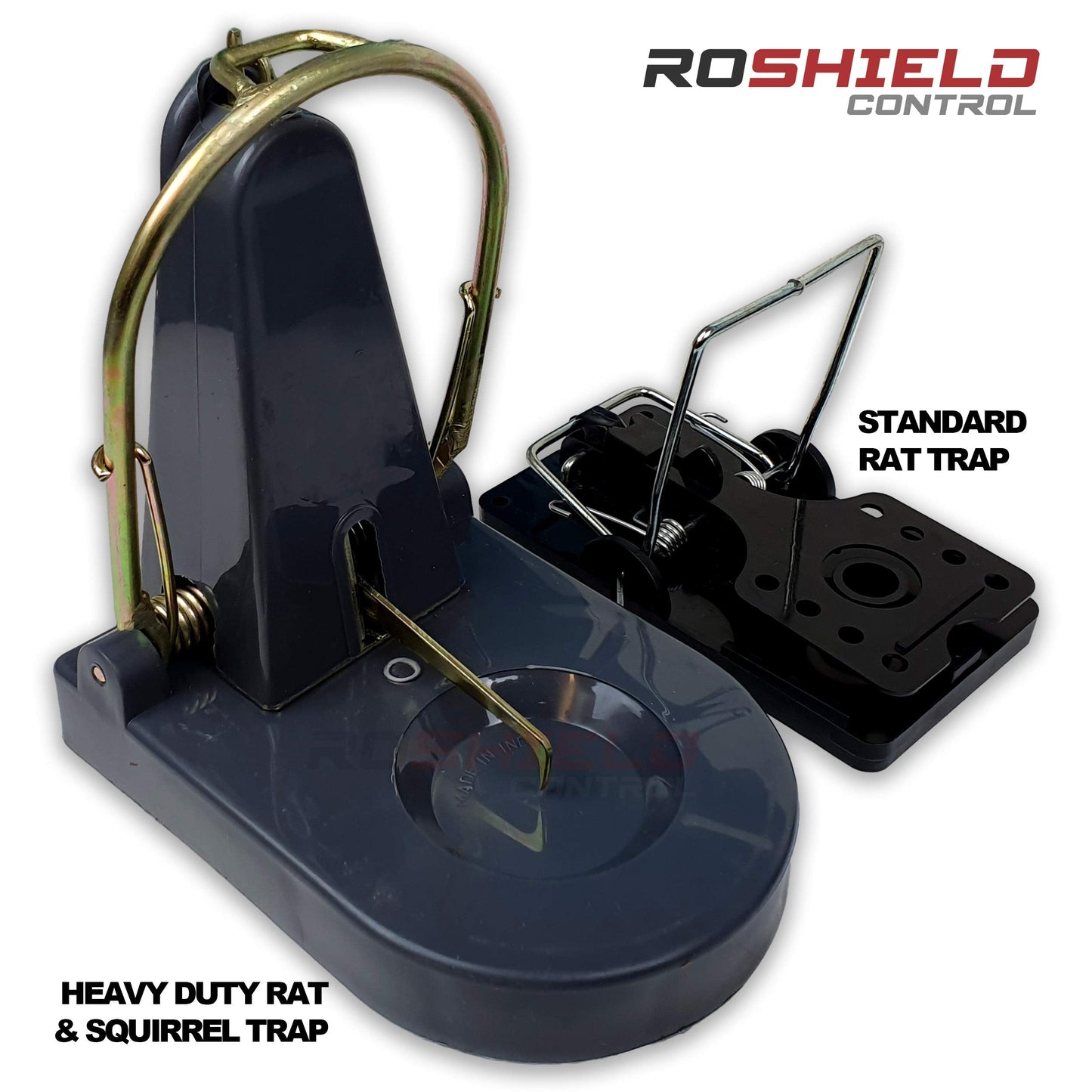 ROSHIELD 2x Large Heavy Duty Rat Control Trap - Powerful Instant Killer Rodent Trap Solution for Treatment of Rats within Buildings