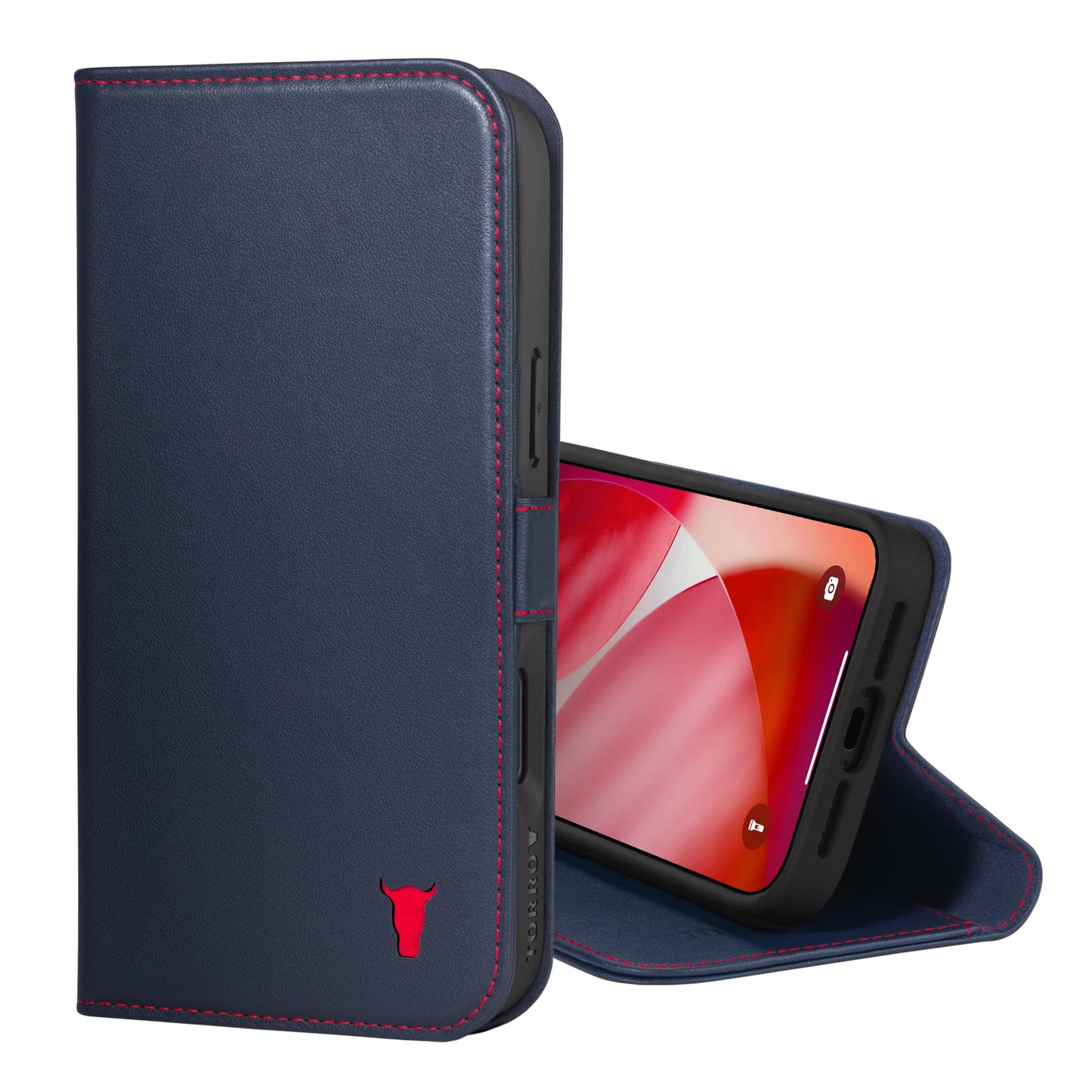 TORRO Leather Case Compatible with iPhone 17 Pro 6.3" 2025 - Premium Leather Wallet Flip Case with Kickstand and Card Slots (Compatible with Official