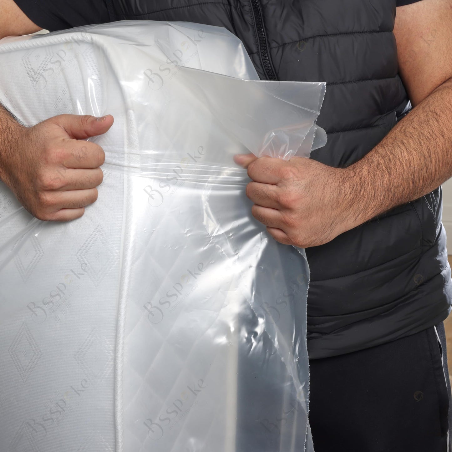 BSSPOKE 500 Guage Single Mattress Bags for Storage Durable Mattress Storage Bag for Moving & Storage – Perfect Fit, Ultra-Strong Material