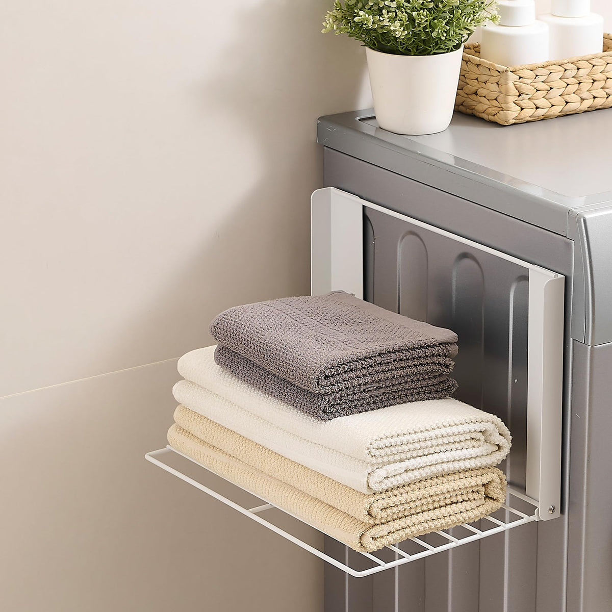 RFOUO Magnetic Shelf for Washing Machine Magnetic Organizer Shelf for Laundry Magnetic Hanger Organizer Washing Machine Shelves Magnetic Fridge