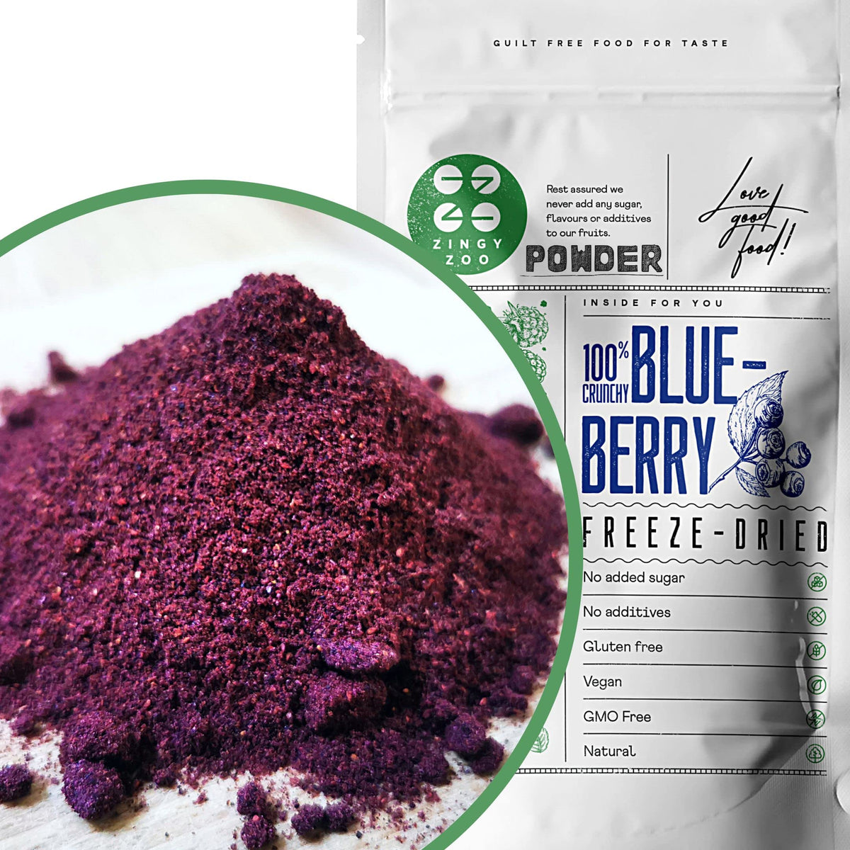Freeze Dried Wild Blueberry Powder | XXL 500g Vaccinium Myrtillus Pure Blueberries Fruit Milled to Bilberry Powder | Make Smoothies Bowls, Superfood