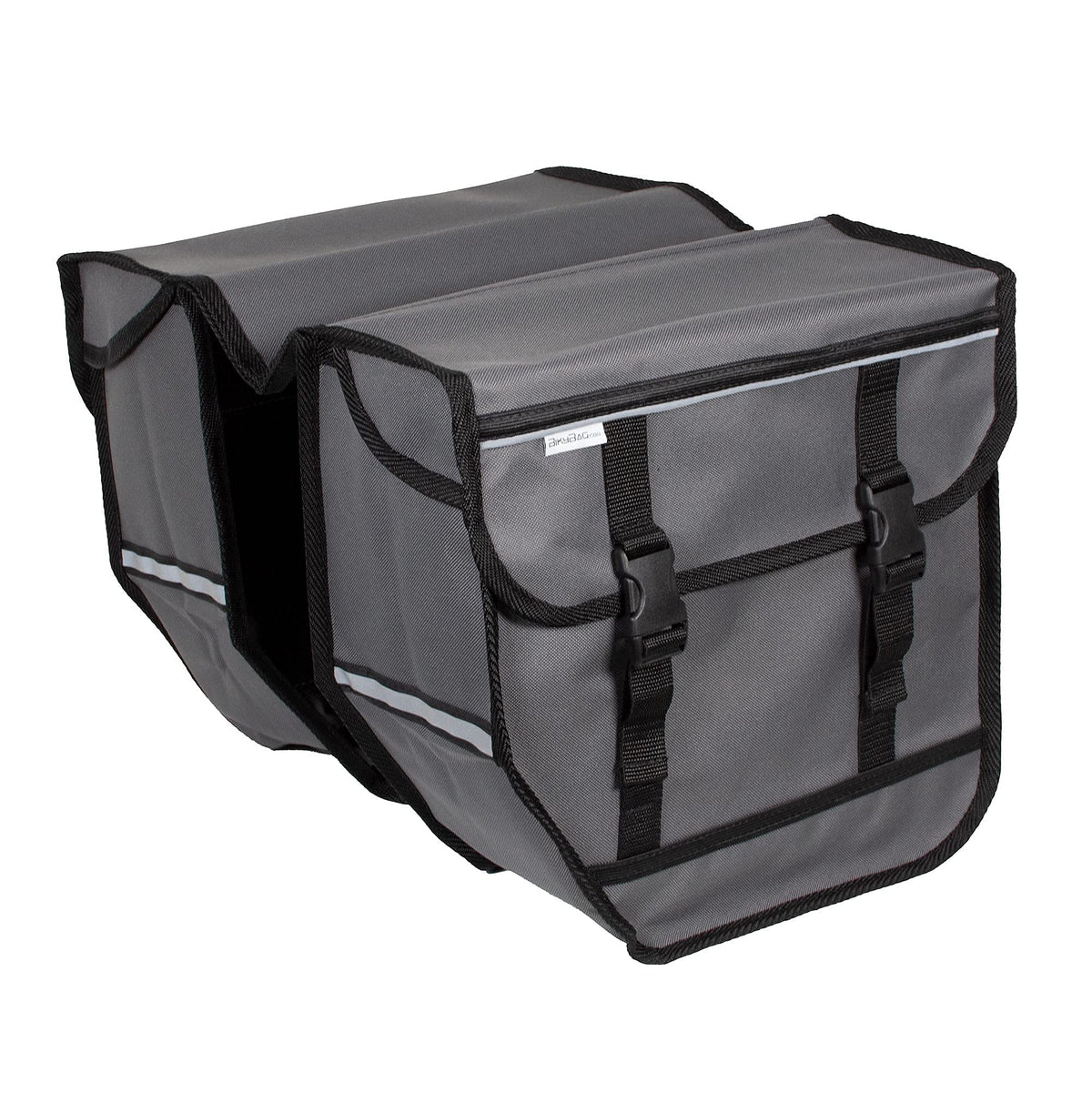 BikyBag Model M - Bicycle Double Panniers - Bike Bicycle Cycle Bag for Rear Rack (Grey)