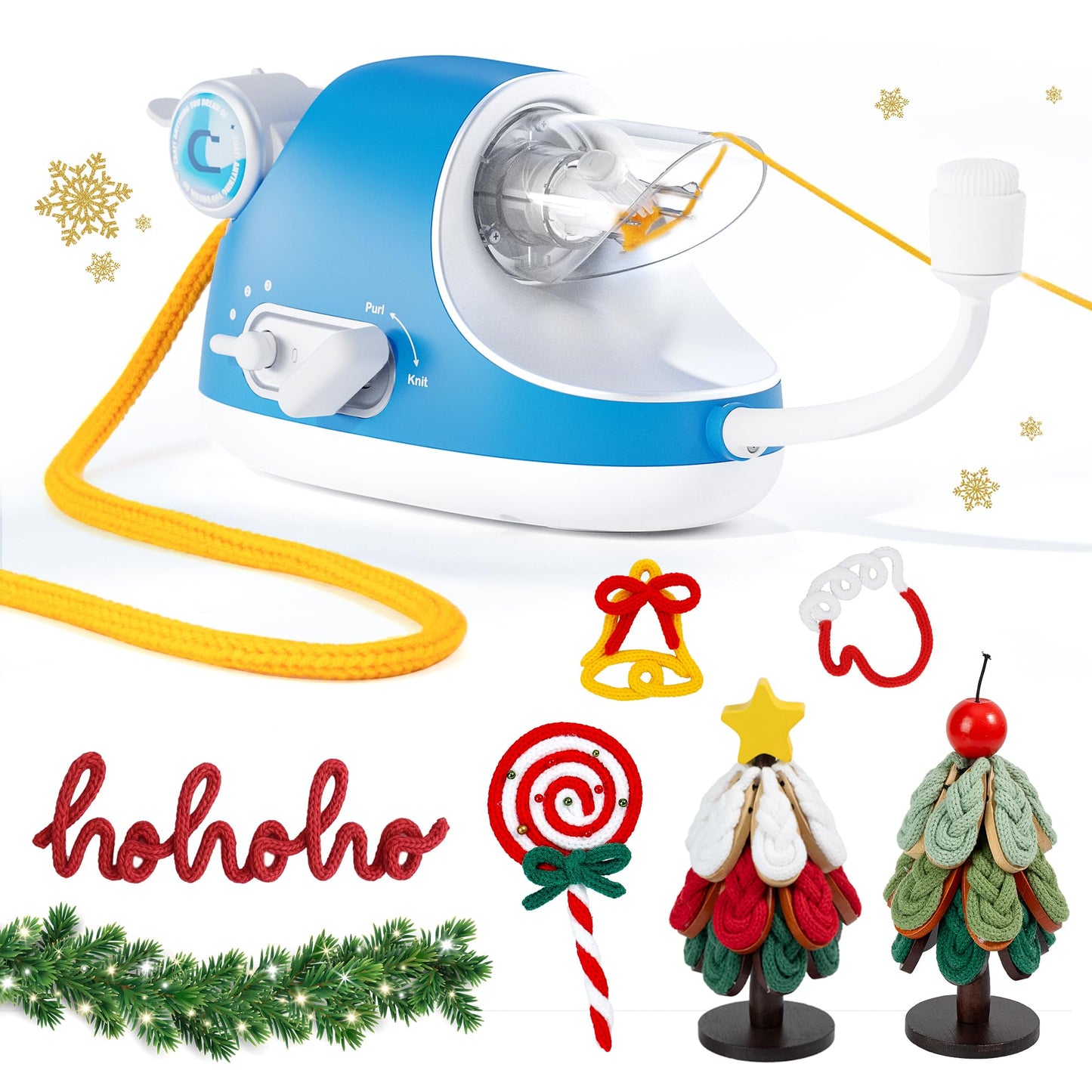 Caydo French Knitting Machine, Automatic i Cord Knitting Machine Pro, Knitting Mill iCord Knitter with Powerful 3-Speed Adjustable, Highly Efficient