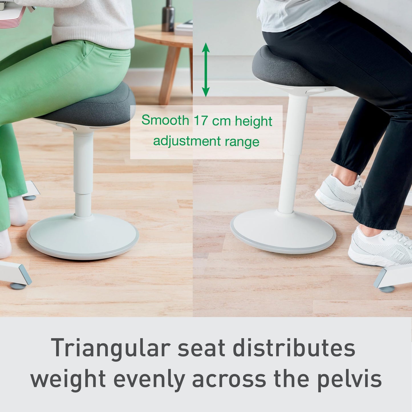 Leitz Ergo Active Sitting Stool, Height Adjustable 47-64cm