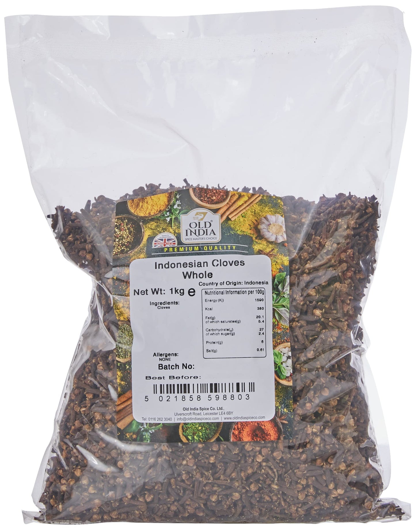 Old India Indonesian Cloves Whole 1kg