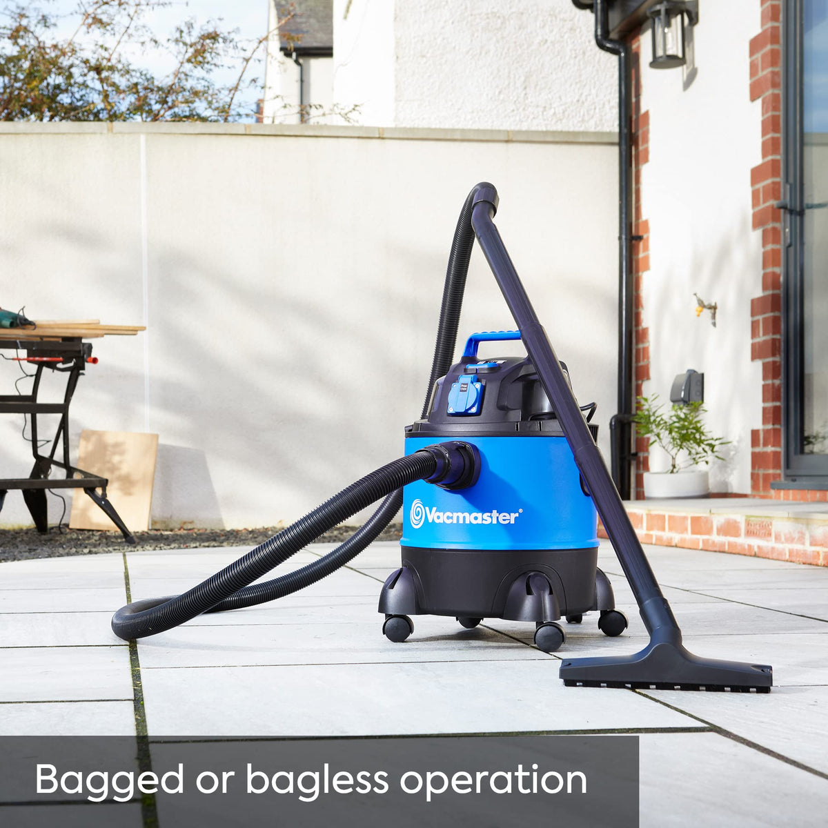 Vacmaster Multi 20 PTO Wet & Dry Vacuum Cleaner, 20 litre, 1250W motor, power take off socket, ideal for DIY, garage and car cleaning, 2 year domestic