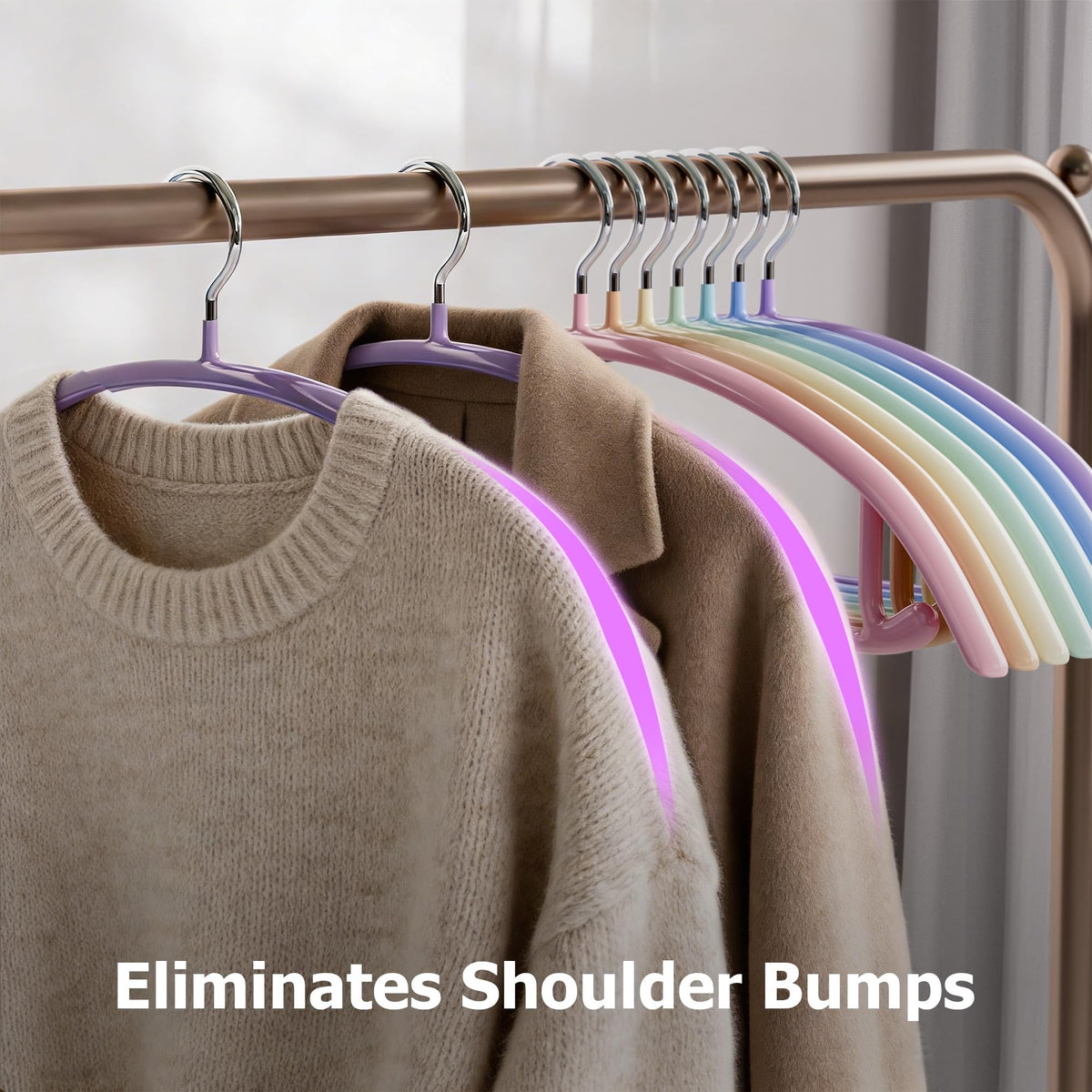 CTIME 28 Pack Clothes Hangers, PVC Coated Metal Coat Hangers Non Slip