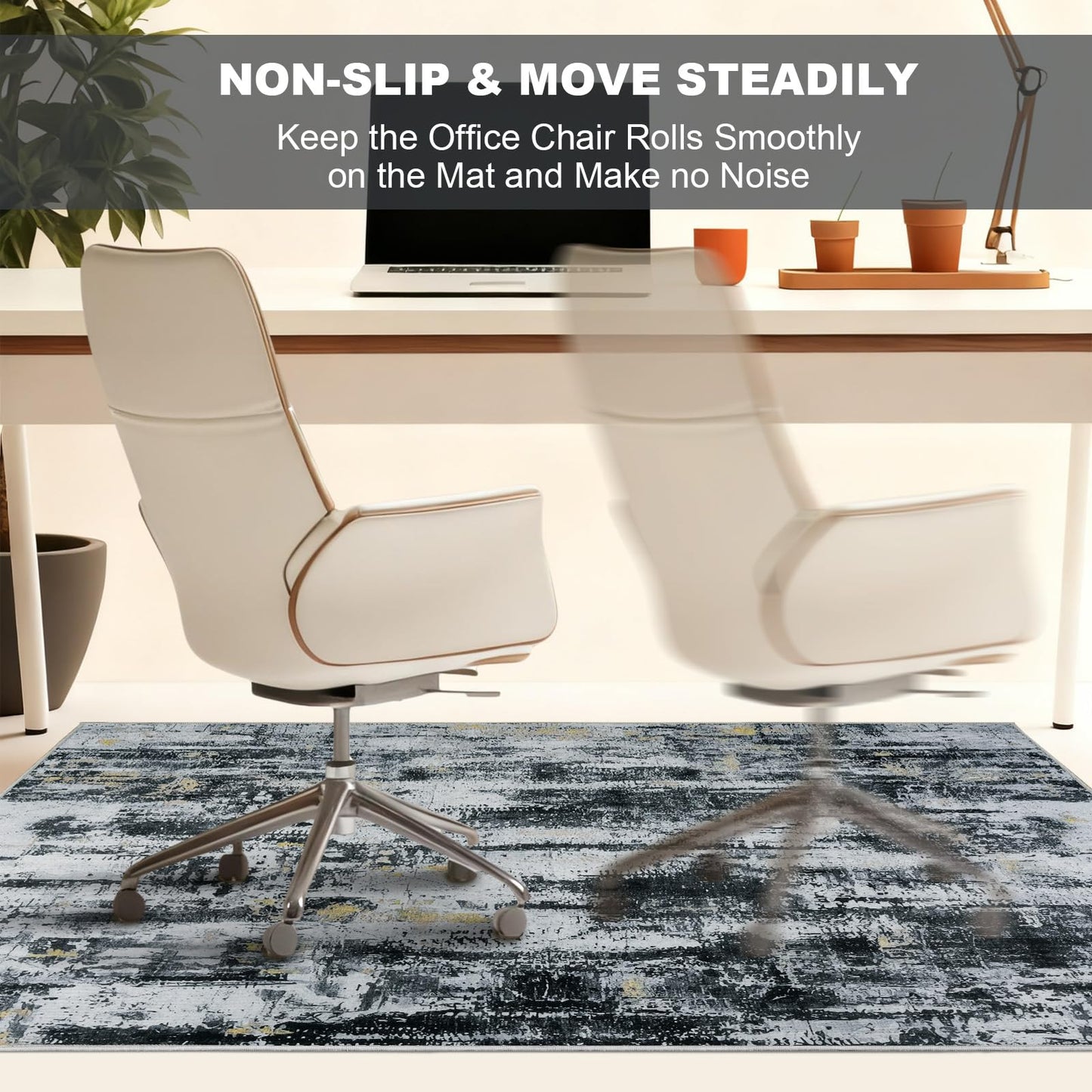 Homcomodar Office Chair Mats for Hardwood Floor 90x120cm Computer Chair Mat for Home and Office Floor Mat for Office Chair Non Slip Rubber Mats