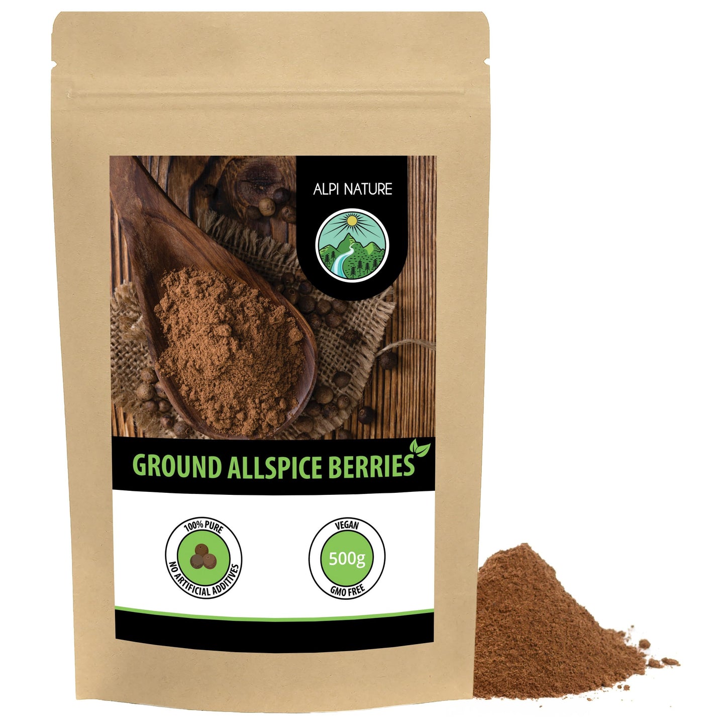 Alpi Nature Allspice Berries Ground 500g 1.1 lb, Ground Allspice Berries for Cooking and Baking