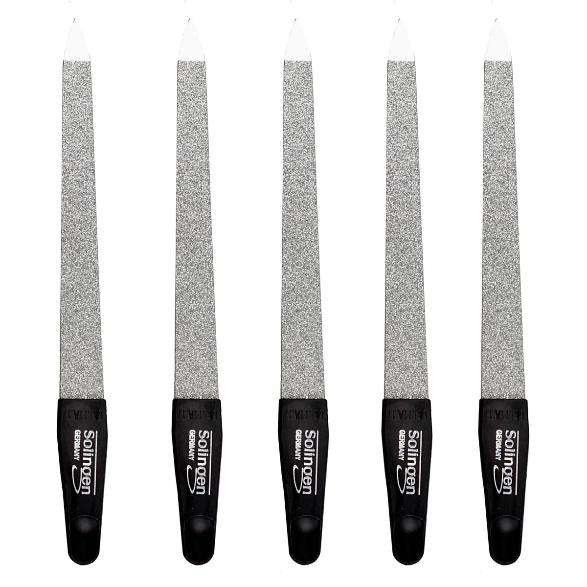 Sonnenschein by Hans Kniebes Solingen Nail Files 11 cm for Manicure and Pedicure Sapphire Files with Coarse and Fine Coating Side Set of 5 11 cm