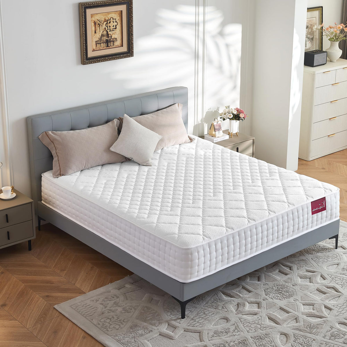 dosleeps Single Mattress 3FT | 10.2" Extra Thick Memory Foam & Pocket Sprung | 9-Zone Orthopedic Support, Breathable Cover