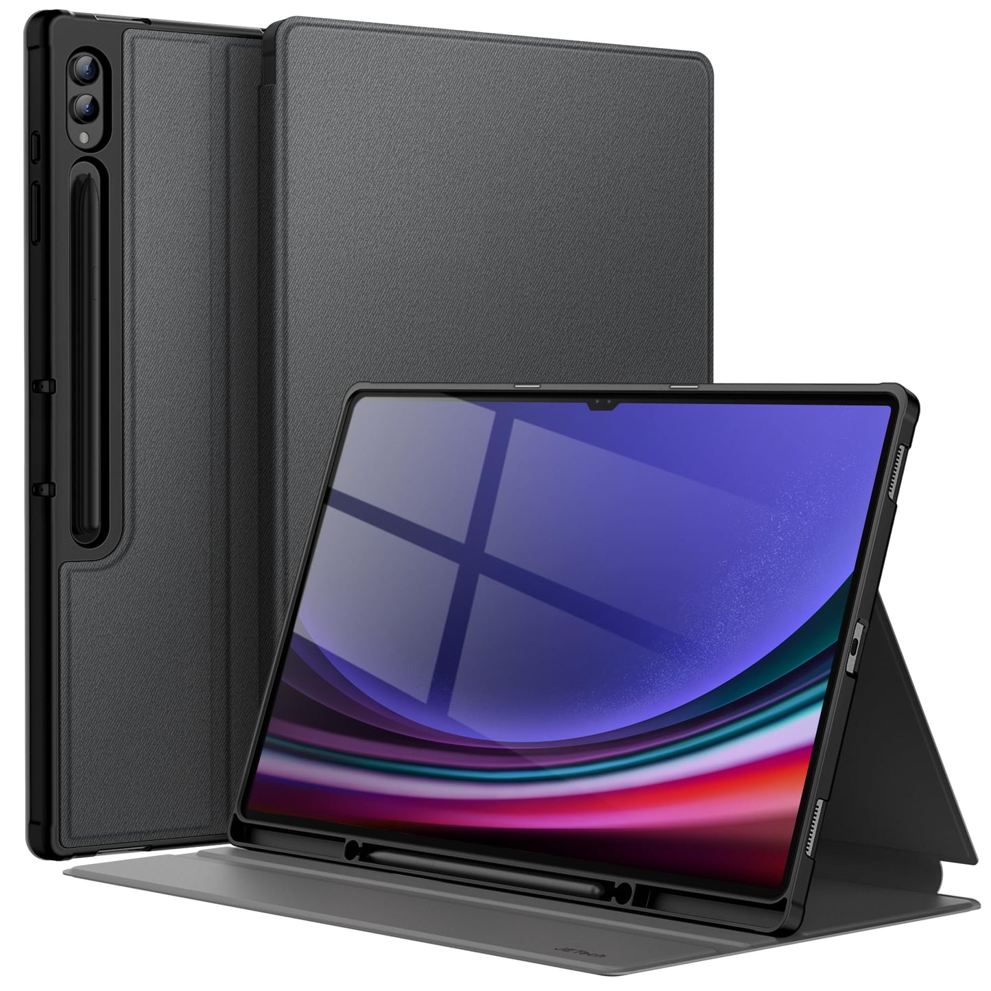 JETech Case for Samsung Galaxy Tab S10 Ultra/Tab S9 Ultra 14.6-Inch with S Pen Holder, Slim Folio Stand Protective Tablet Cover, Multi-Angle Viewing