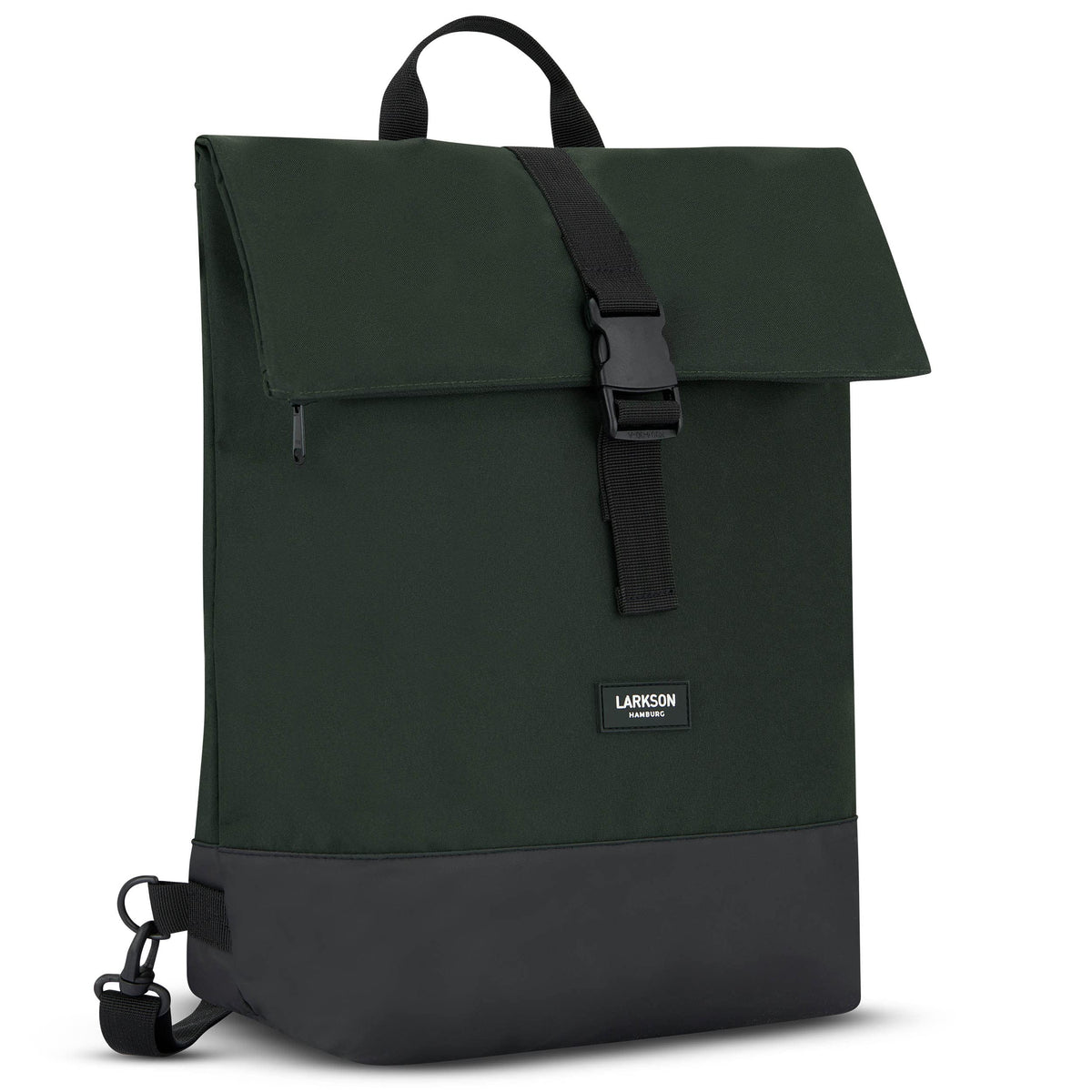 LARKSON Bike Pannier Dark Green - Tammo Bike - 2 in 1 Cycle Backpack & Bicycle Bag for Rear Carrier, Made of Recycled Material - Water-Repellent