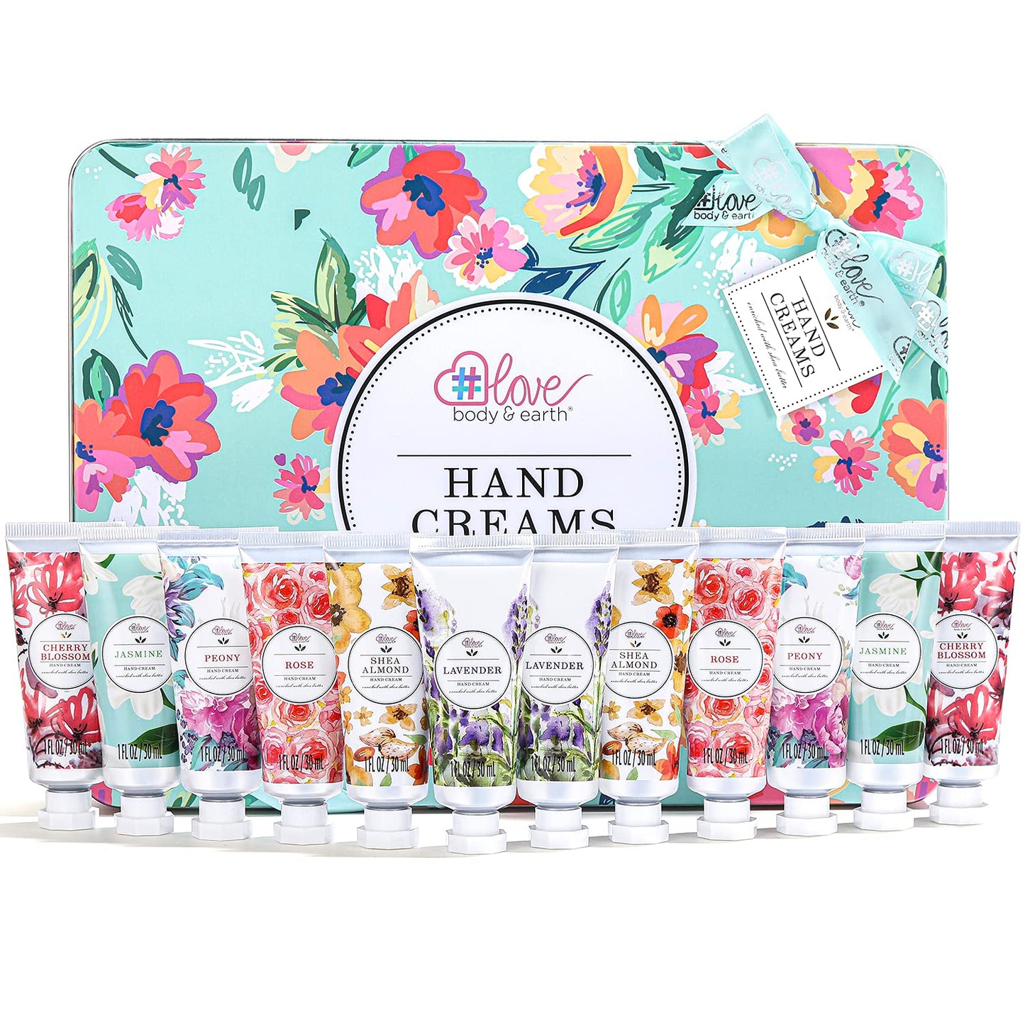 Hand Cream Gift Set - Pack of 12 Hand Cream Set Enriched with Shea Butter, Hand Lotion Gift Set For Women, 12 x 1.0 oz Travel Size Hand Cream,