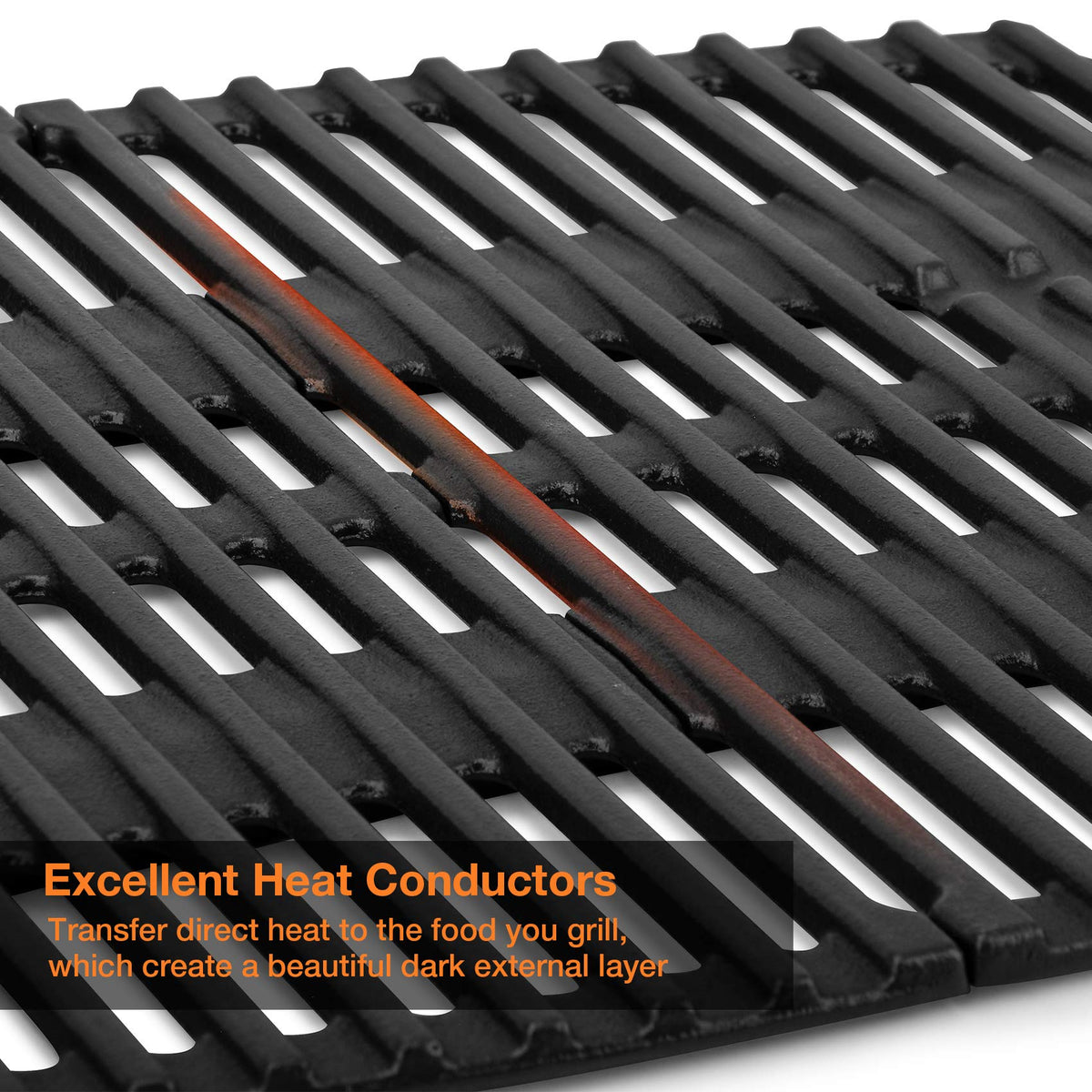 onlyfire Cast Iron Cooking Grate for Weber Q2000, Q2200, Q2400 Series Gas Grill - Replacement Parts for Weber 7645
