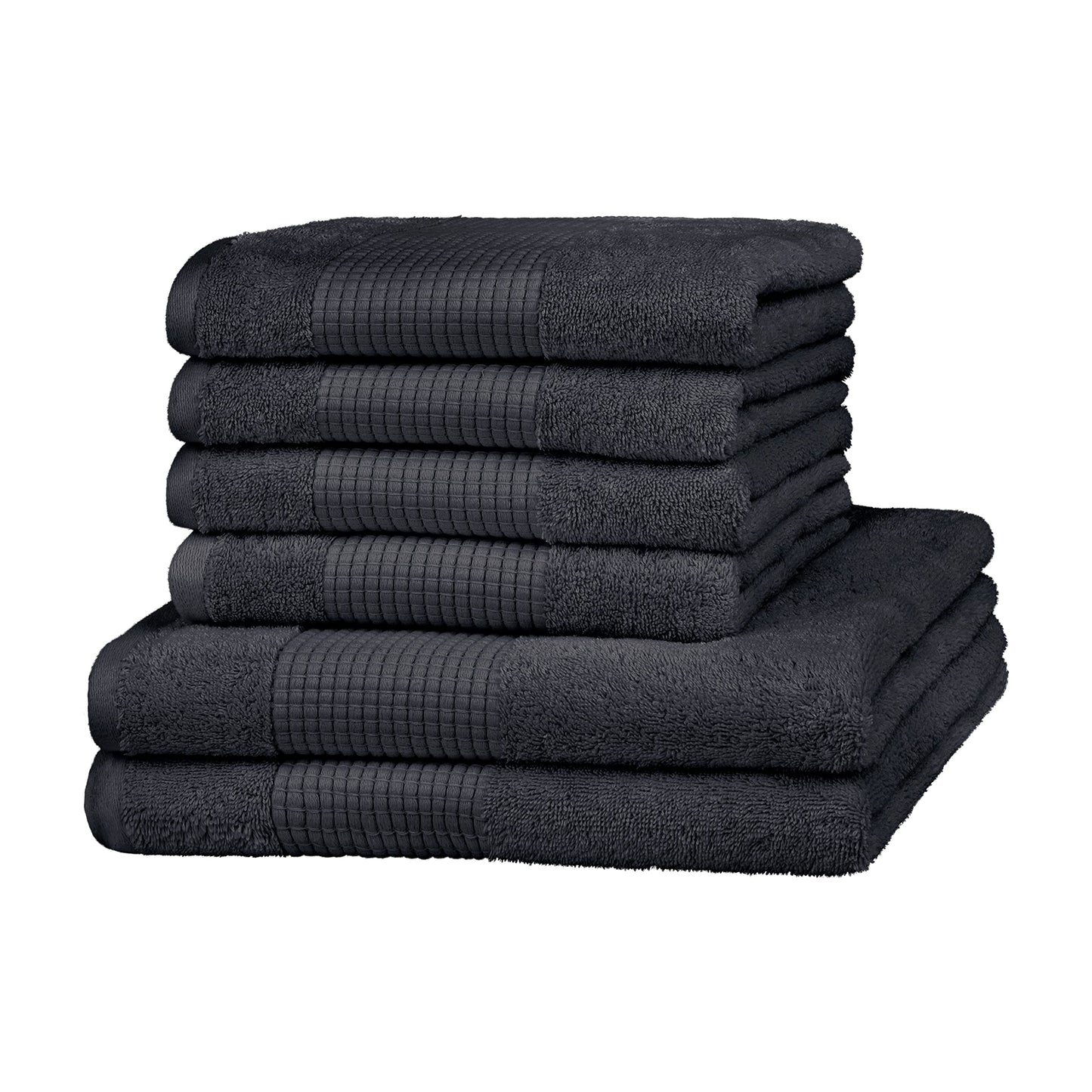 Merana Rome Hand Towel Set, Absorbent, Soft and Lint-Free, Terry Luxury Quality, 100% Cotton, Oeko-Tex, 590 GSM