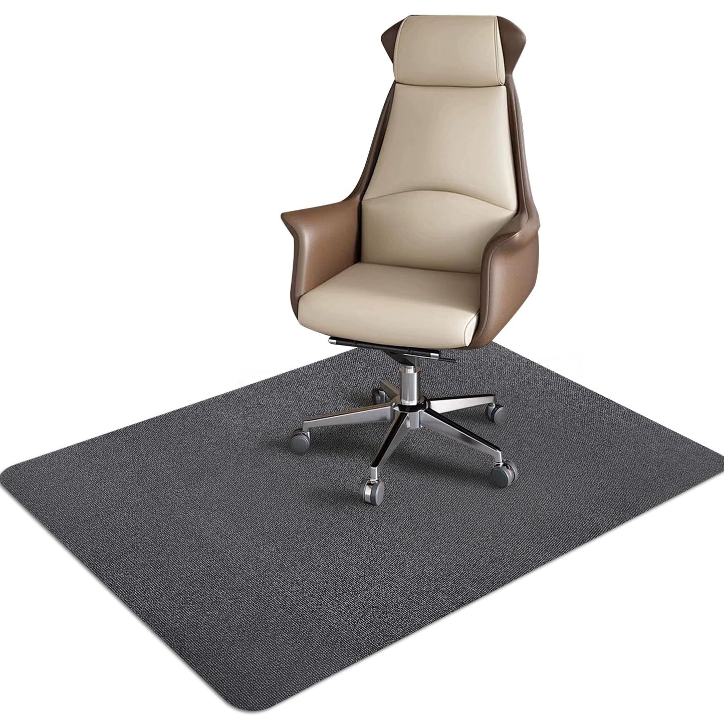 SHAREWIN Office Chair Mats for Hardwood Floor, Dark Gray 47"x36" Computer Chair Rug, Under Desk Mat, Large Anti-Slip Floor Protector for Home, Office