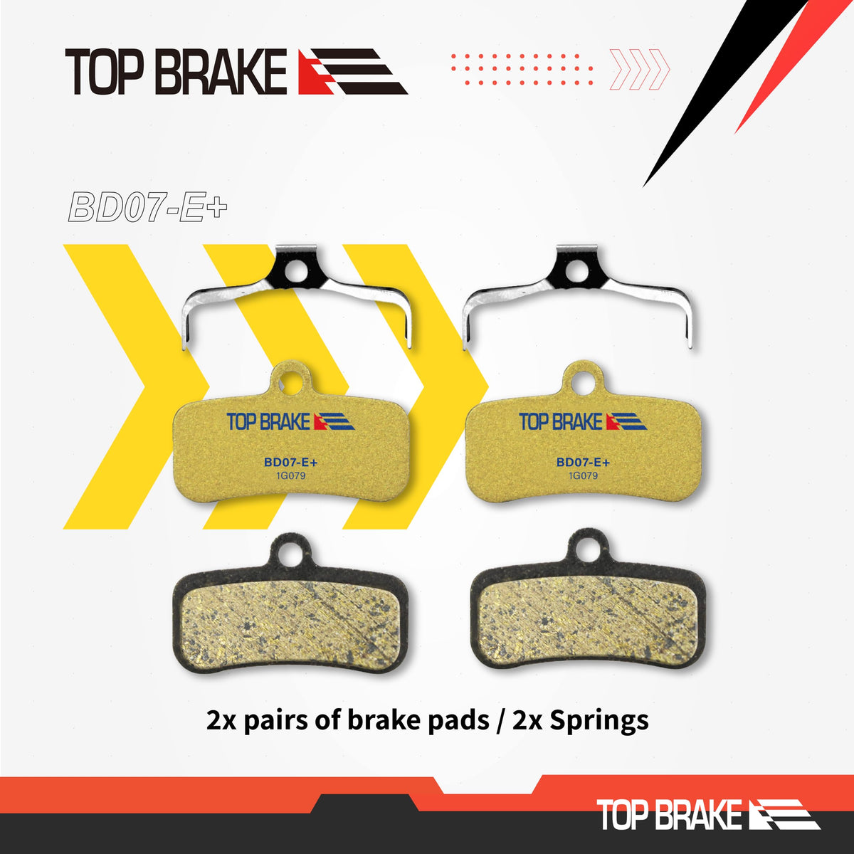 TOP BRAKE 2 Pairs Disc Bike Brake Pads for Shimano 4 Piston Saint BR-M810 M820 Zee M640 XTR-M9120, Deore XT BR-M8020, M8120,M6120,BR-MT420,MT510,MT520