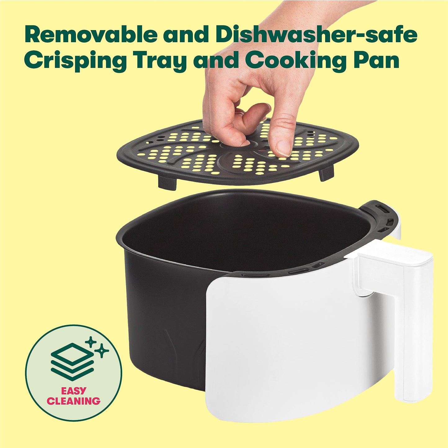 BELLA 3 L Touchscreen Air Fryer Oven and 5-in-1 Multicooker with Removable Nonstick Dishwasher Safe Crisping Tray and Basket, 1400 Watt Heating