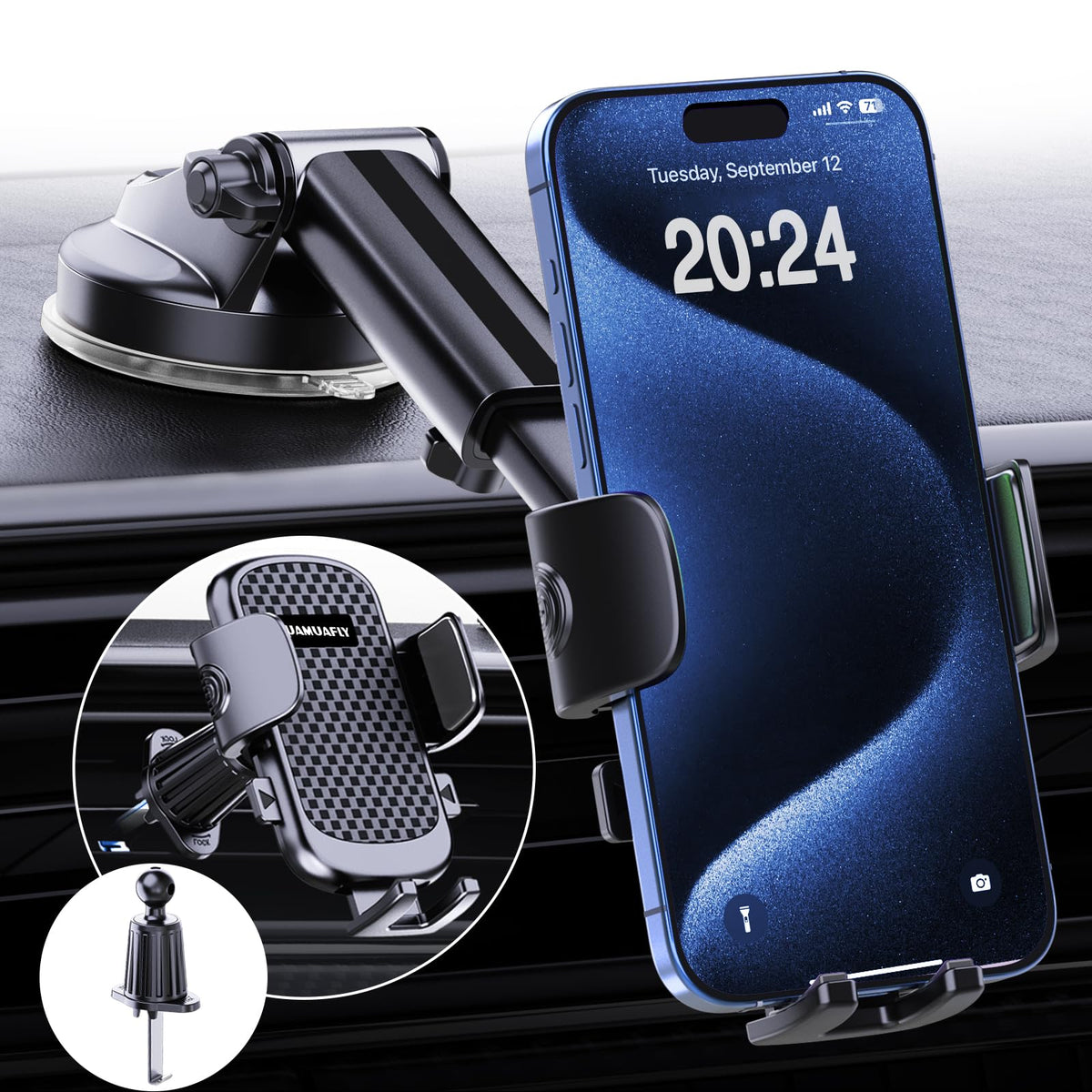 ?2026 Ultra-Stable?Car Phone Holder?Fit Thick Case?Mobile Phone Mount for Dashboard Windscreen Vent?Top-Quality?Mobile Stand Base Truck Van Cradle for