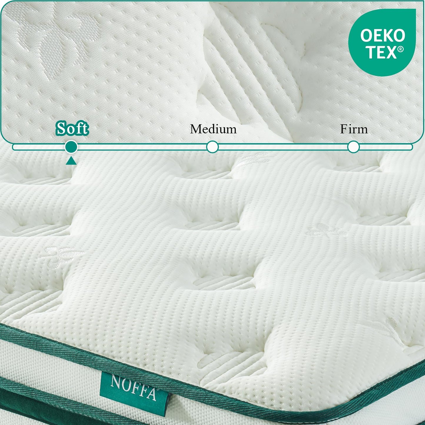 NOFFA Euro Small Double 120x200 Mattress | 12" Euro Small Double-Size Hybrid Mattresses