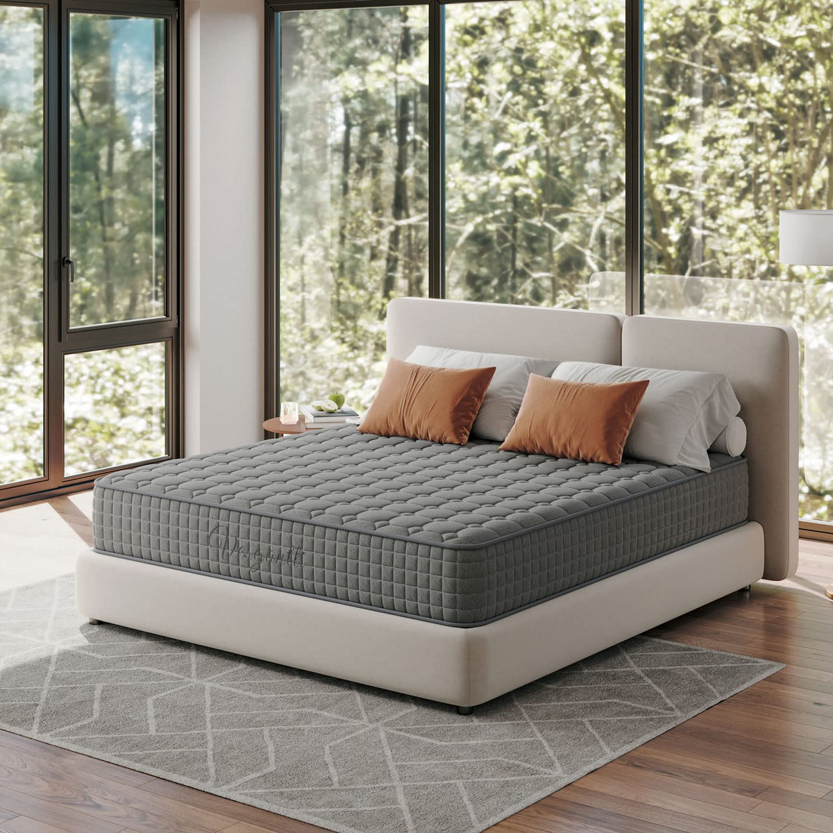 Vesgantti European Small Single Mattress Hybrid Mattress 80x200x25cm, Grey