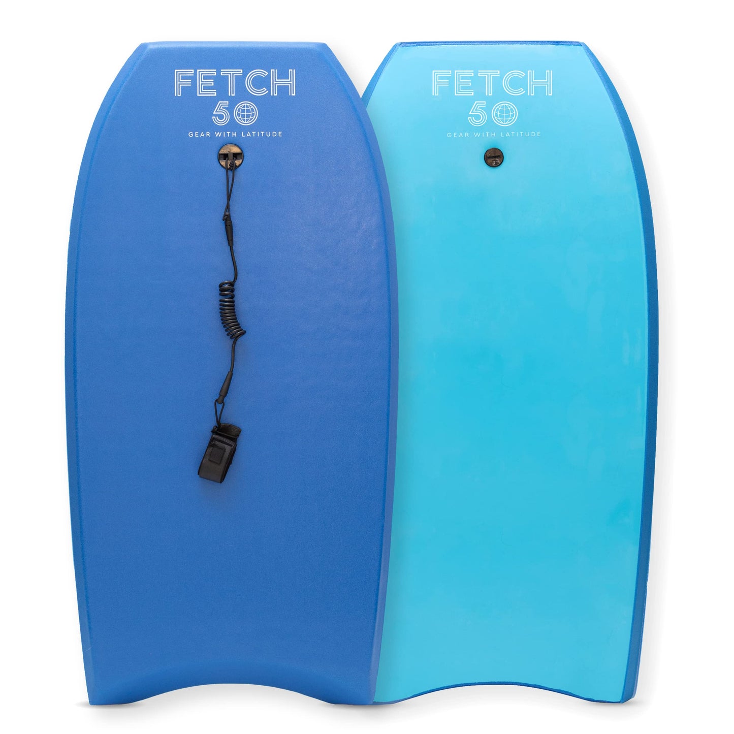 Fetch 50 44 Inch Bodyboard for Adults, Performance Body Board with Stringer and Coiled Leash, Beginner to Intermediate