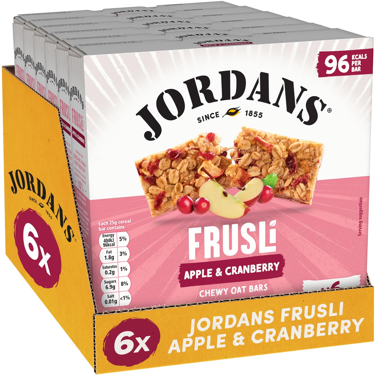 Jordans Frusli Cranberry and Apple 150g x 6