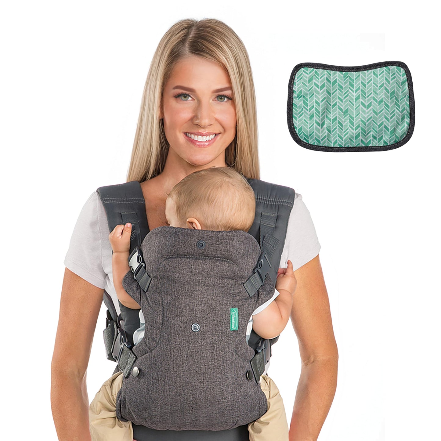 Infantino Flip Advanced 4-in-1 Baby Carrier - Ergonomic, Convertible, Face-in and Face-Out Front and Back Baby Carrier for Newborn to Toddler