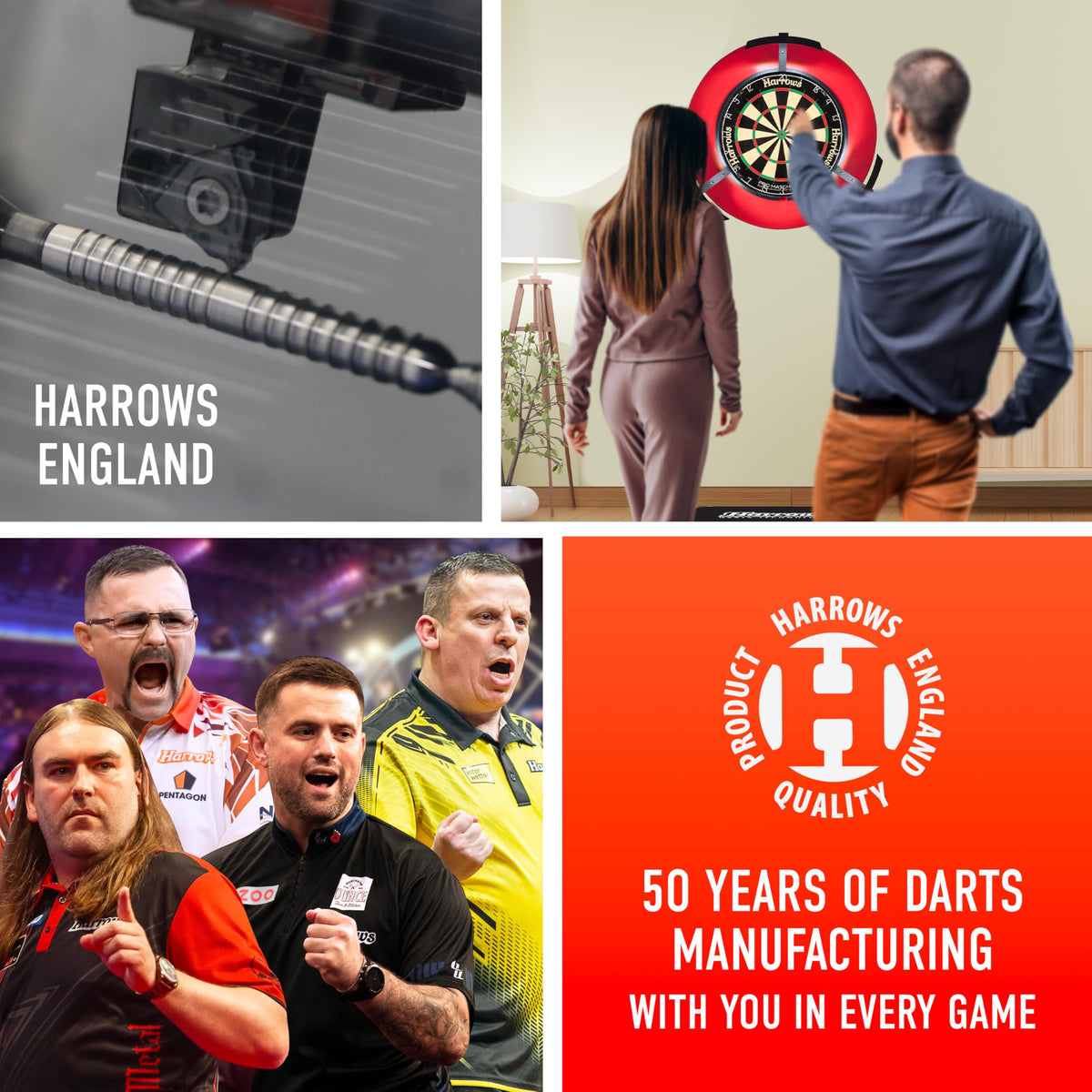 Harrows Dart Board Surround Ring I Dartboard Surround 4pcs I Easy Assembly Dart Surround I Wall Protector Extra 720mm Protection I Double Side for