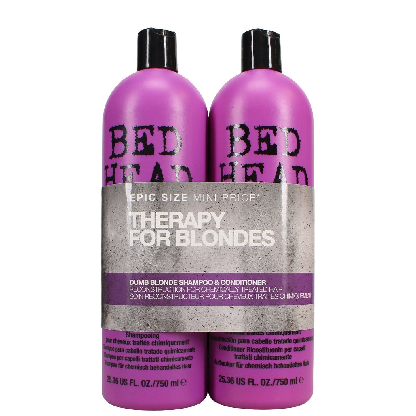 Therapy for Blondes Dumb Blonde Purple Toning Shampoo & Conditioner Set for Blonde, Highlighted, & Grey Hair