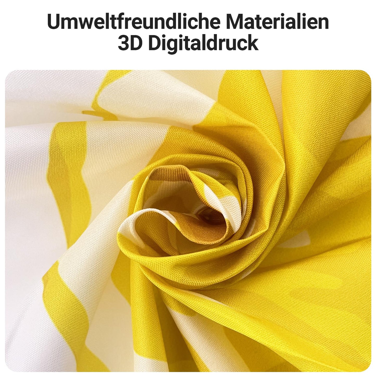 Lerores Shower Curtain, 100 x 200 cm, Lemon Leaf, Weighted Hem, Anti-Mould, Water-Repellent