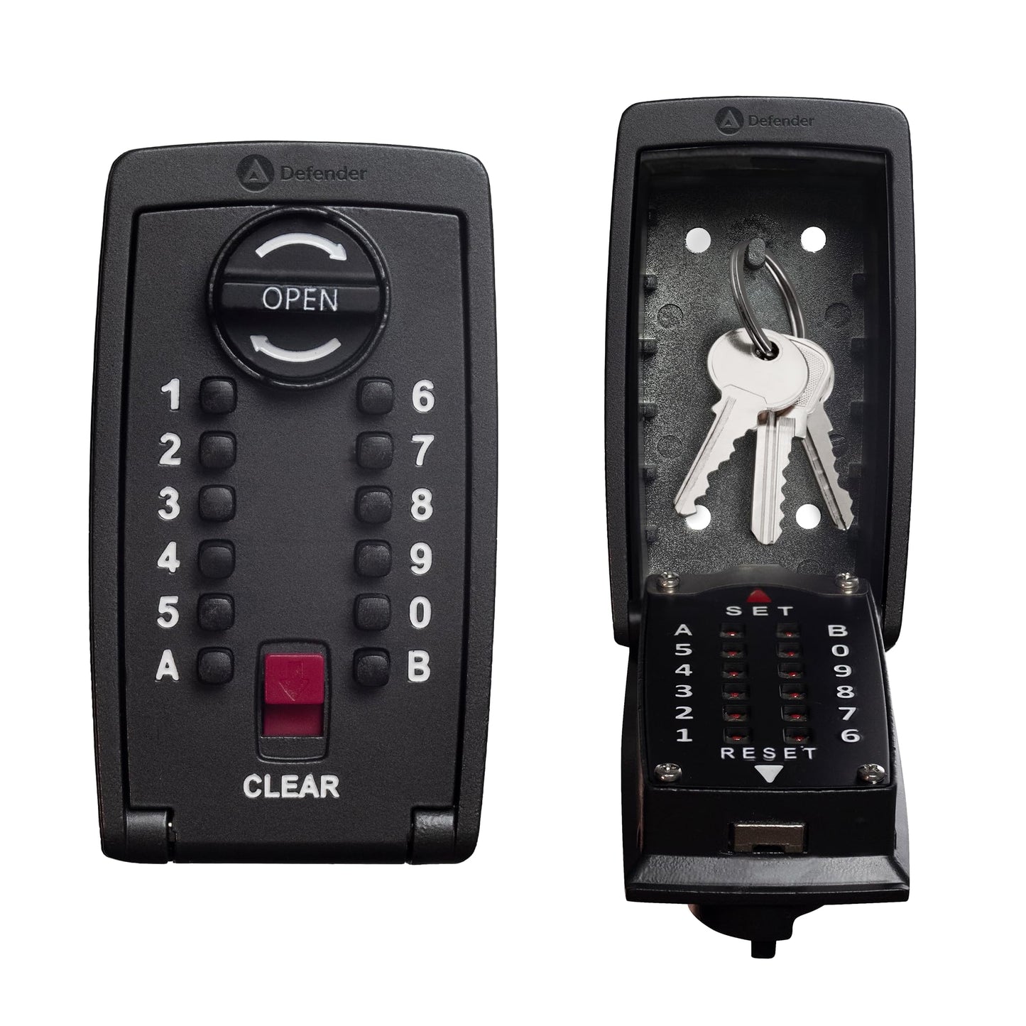 Defender Pro-TEC Key Safe - Police Preferred Specification - Wall Mounted Outdoor Key Lock Box - Push Button Combination Key Cabinet Waterproof Cover