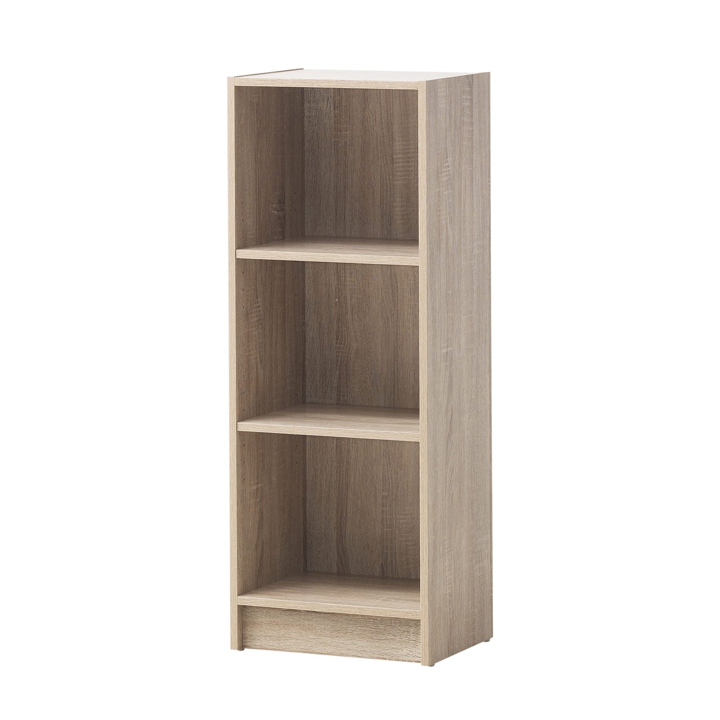 Timber Art Design UK 3 Tier Bookcase Open Narrow Tall Shelf Rack Contemporary Organizer Display Shelving Unit for Modern Living Room, Office Space