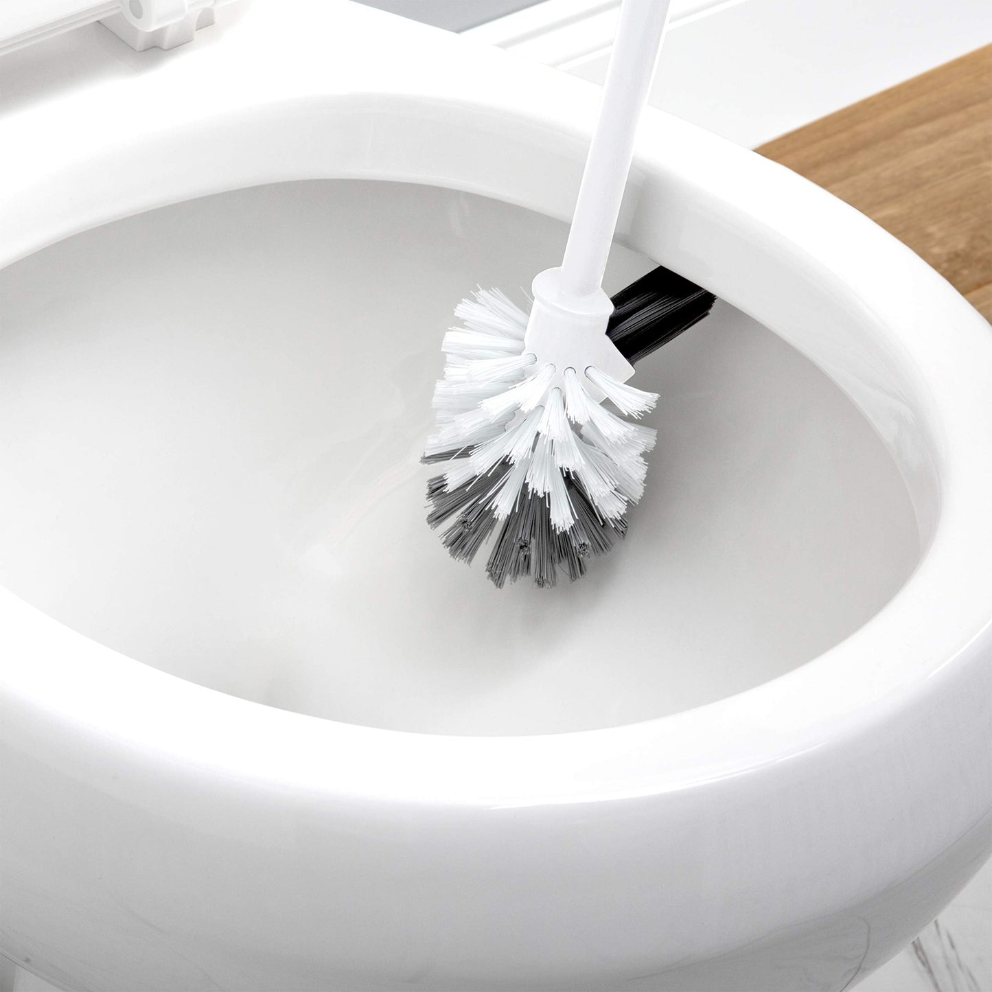 Bath Bliss Toilet-Brushes, Polyester, White, 1 Pack