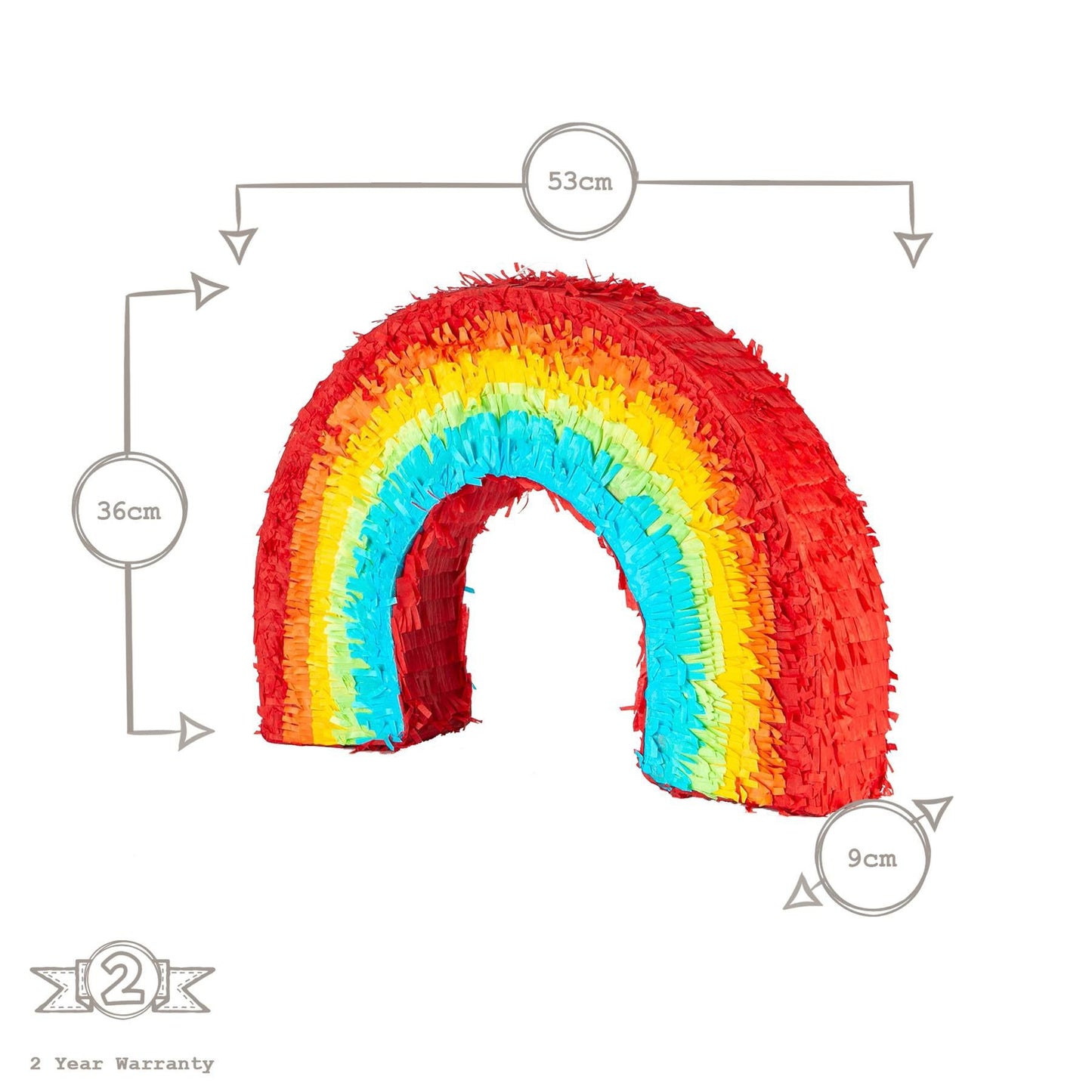 Large Rainbow Pinata Party Set