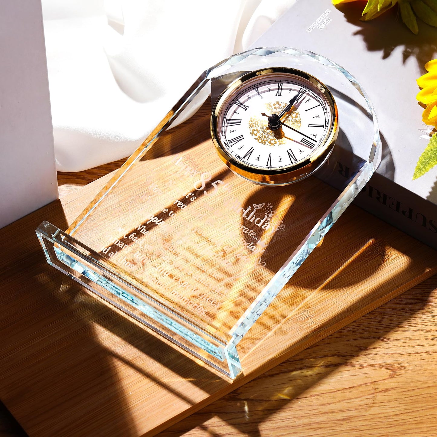 Ornalrist 85th Birthday Quartz Clock Gifts for Women Men, Happy 85th Birthday Presents Blessing for Friends Mum Her Turning 85 Years Old