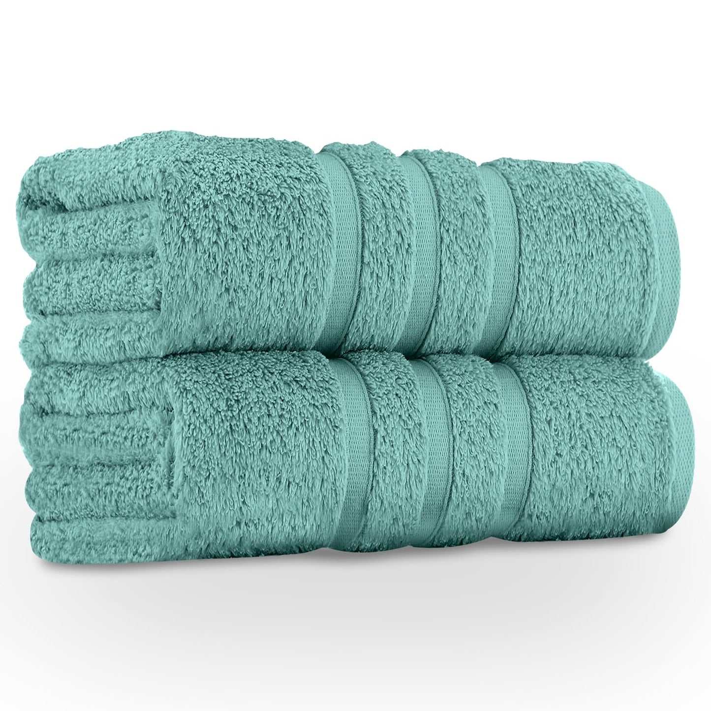 GC GAVENO CAVAILIA Large Bath Sheet - Jumbo Egyptian Cotton Towel - 2 Pack Quick Dry - Duck Egg