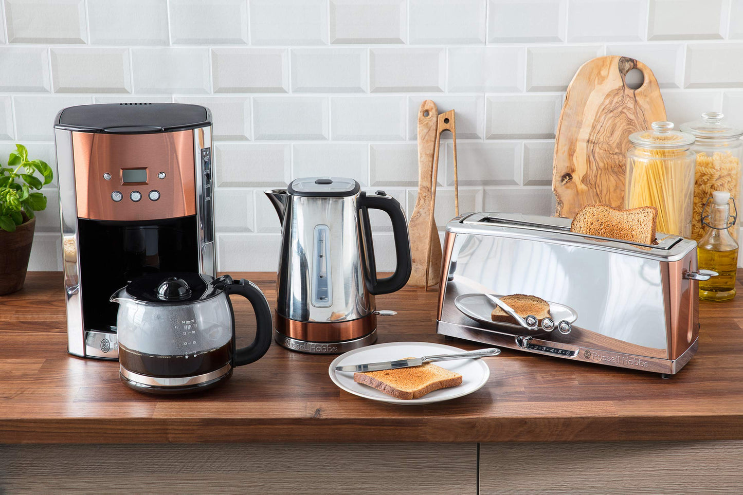 Russell Hobbs Long Slot 2 Slice Luna Toaster with faster toasting Technology (6 Browning levels, Defrost/Reheat/Cancel function, Lift & Look feature,)