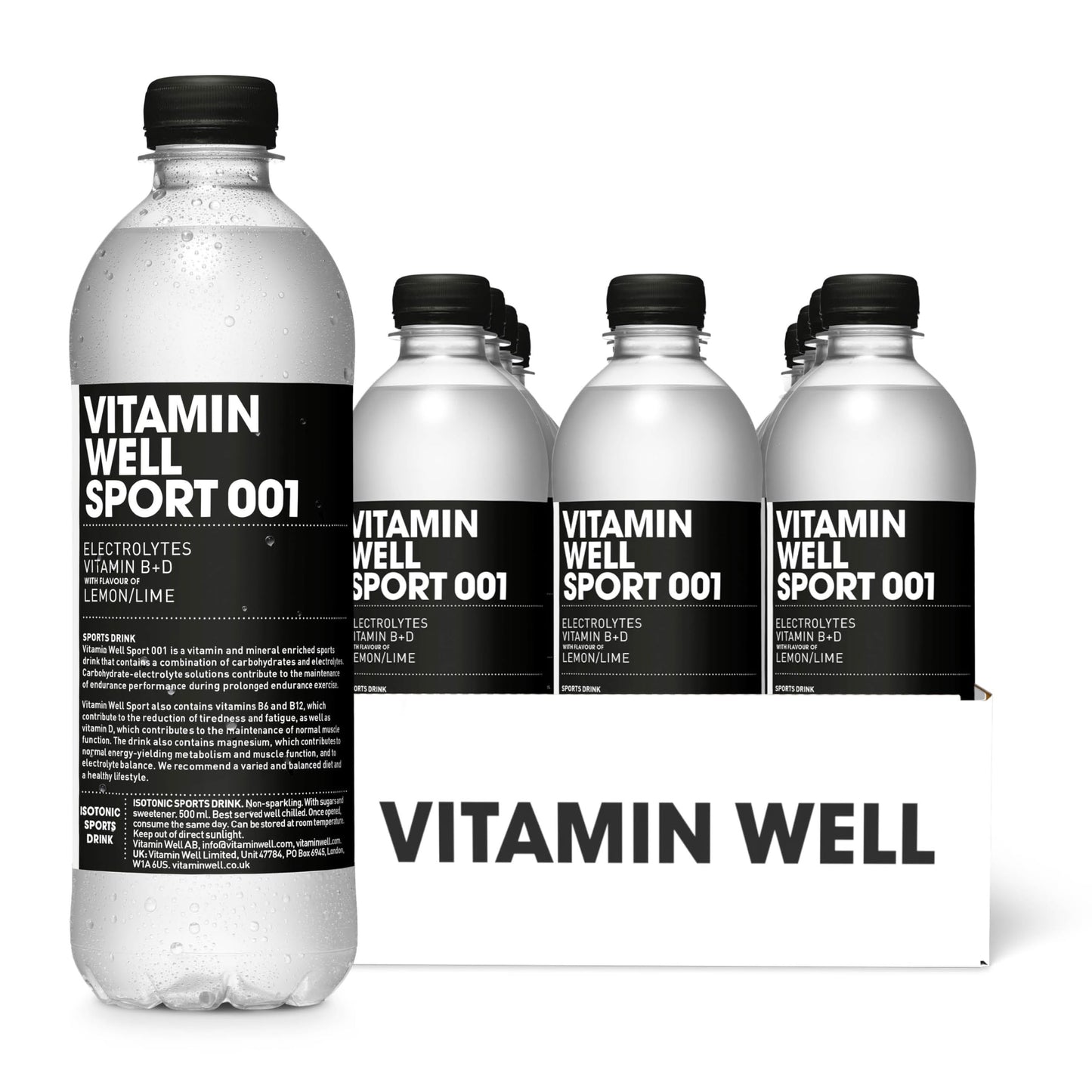 Vitamin Well Sport 001 Electrolyte & Carbohydrate Sports Drink ? Lemon Lime | With Vitamins B+D & Magnesium | Helps Maintain Endurance Performance