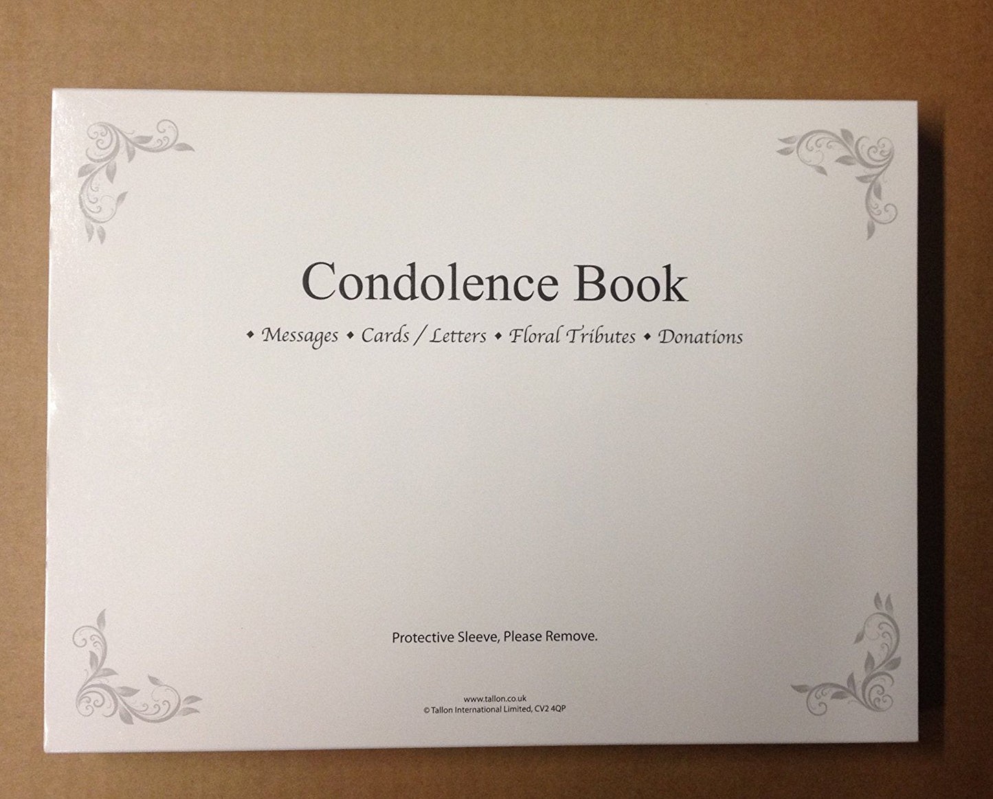 Tallon Condolence Book with Keepsake Box